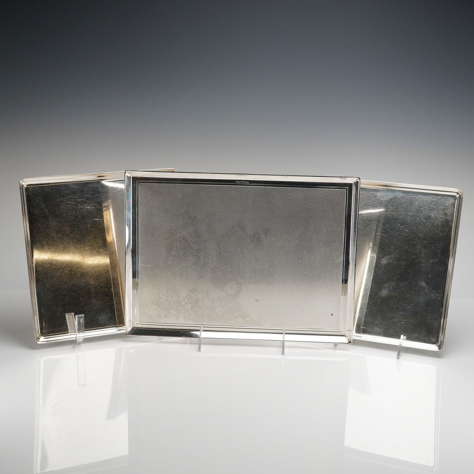 3pc Christofle and Ercuis Silver Plated Serving Trays (1 of 5)