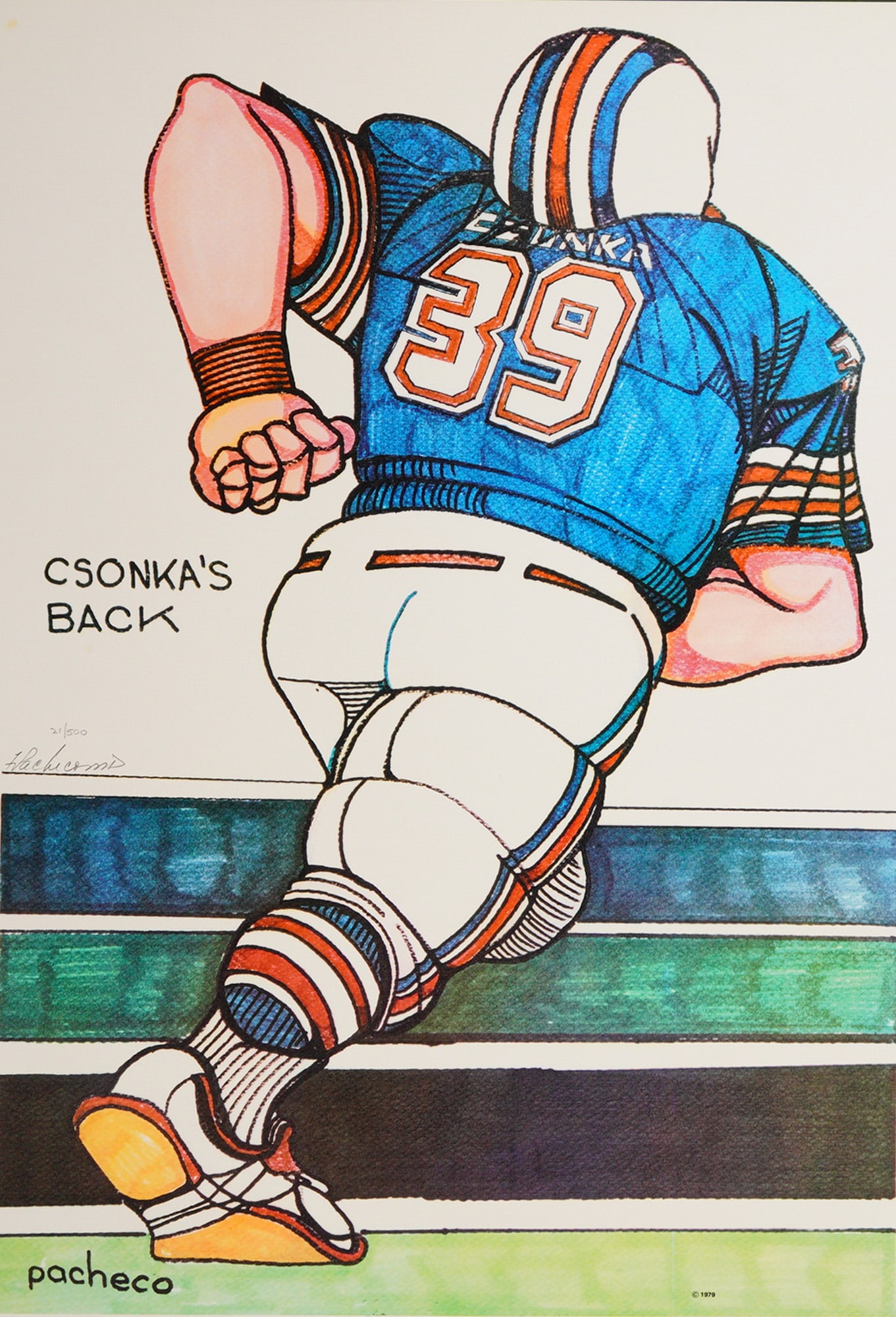 Ferdie Pacheco (American, 1927-2017) Lithograph Print, Czonka's Back (1 of 9)
