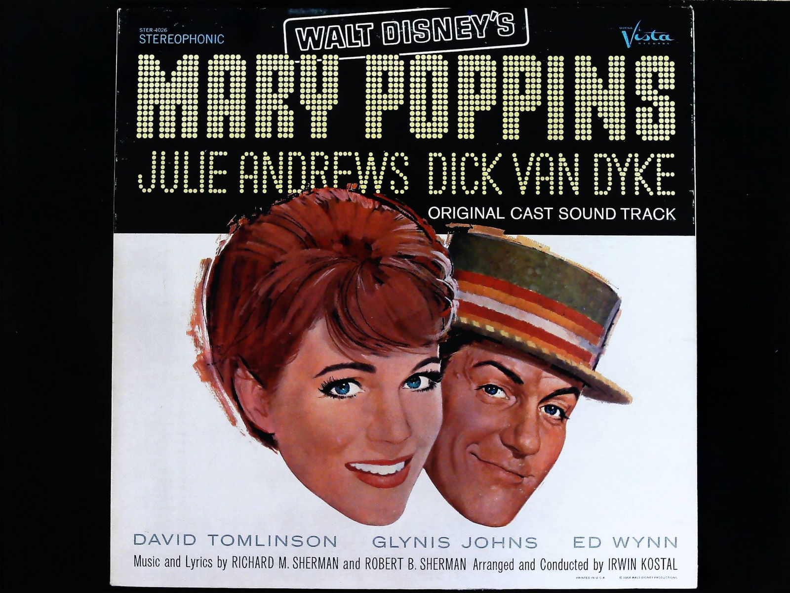 Disney, Mary Poppins Cast Soundtrack Buena Vista 1964 Stereo LP (1 of 5)