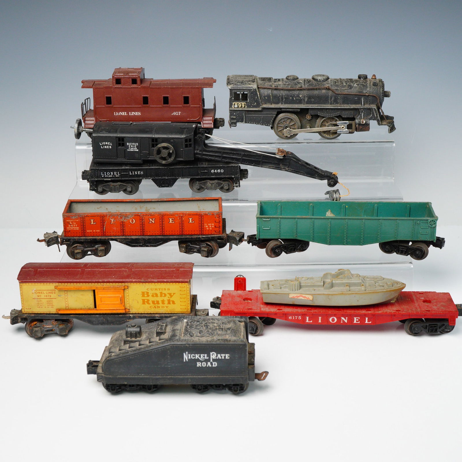 8pc Vintage Lionel O Gauge Model Railway Freight Components (1 of 4)