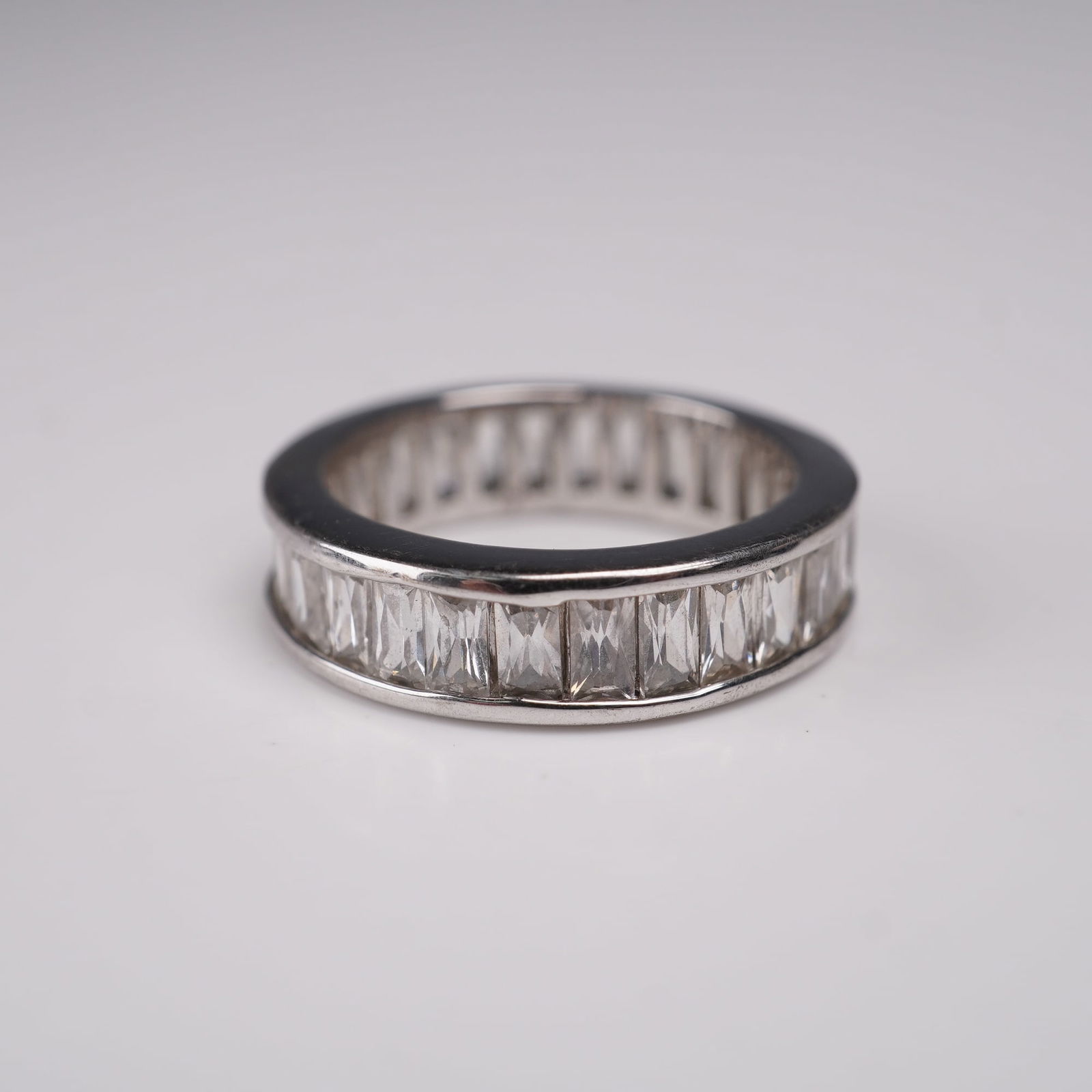 Clear Stone Eternity Band Ring (1 of 4)