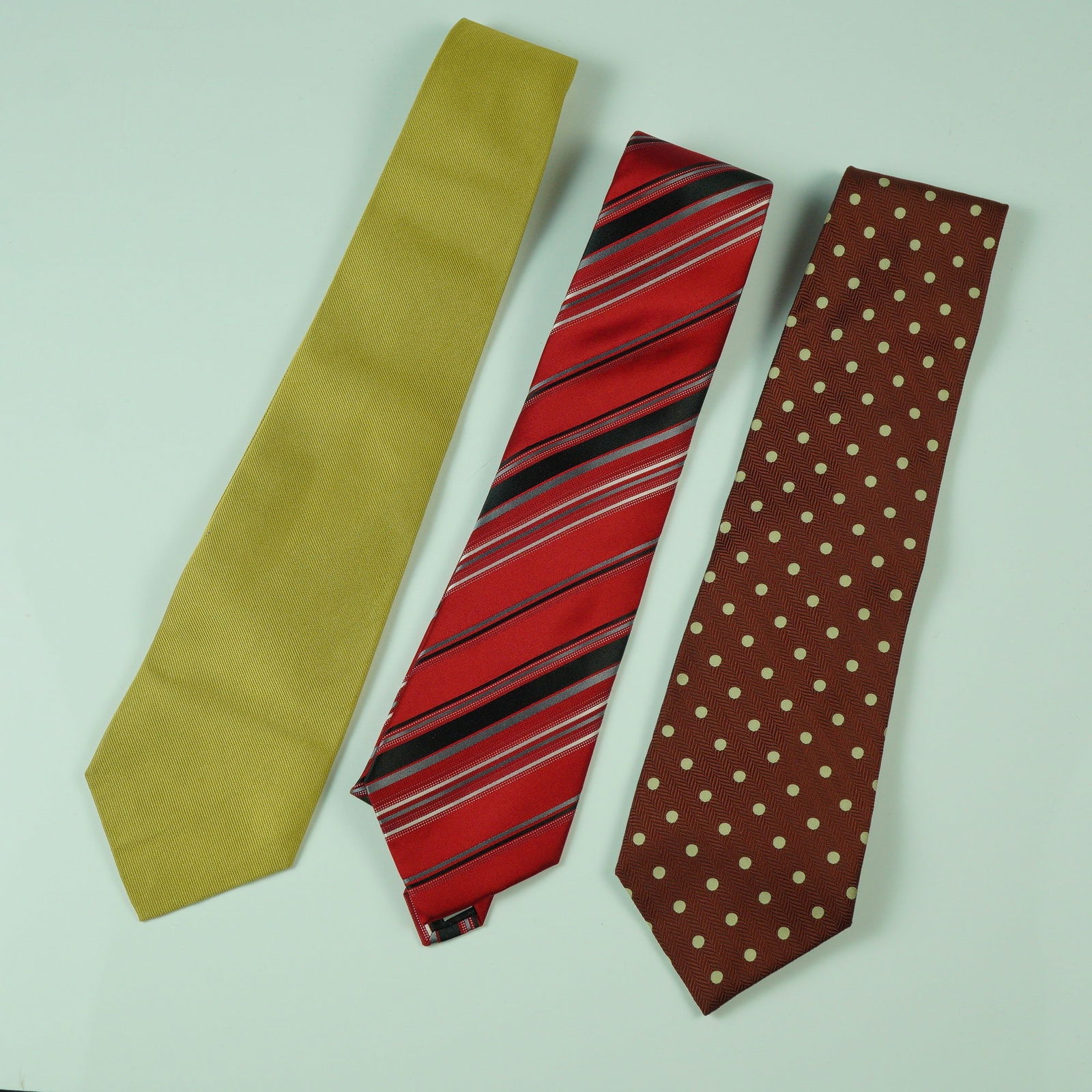 3pc Silk Neckties, Polo Ralph Lauren, Geoffrey Beene, Nick Hilton (1 of 5)