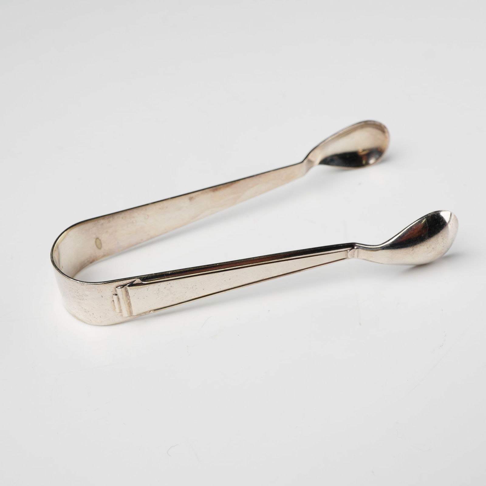 A Pair of Silver Plate Sugar Tongs, Marked R&B (1 of 6)