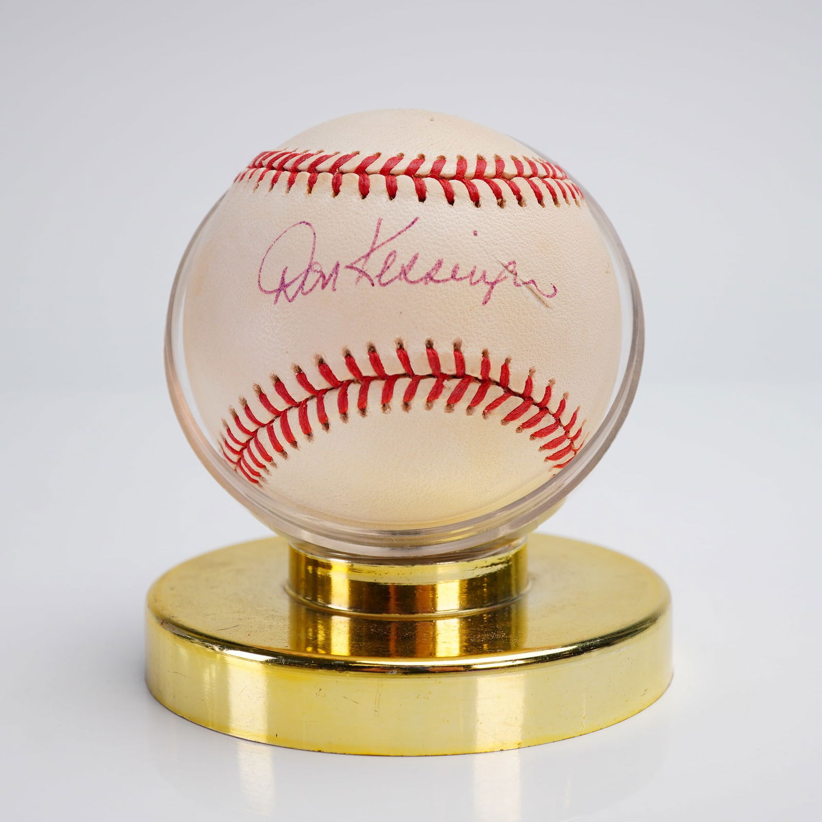 JSA Certified Don Kessinger Autographed Rawlings American League Baseball: A Rawlings Official American League baseball signed by Don Kessinger in red ink on the center. The autograph is verified by James Spence Authentication with JSA Certification Number CH55677, which app