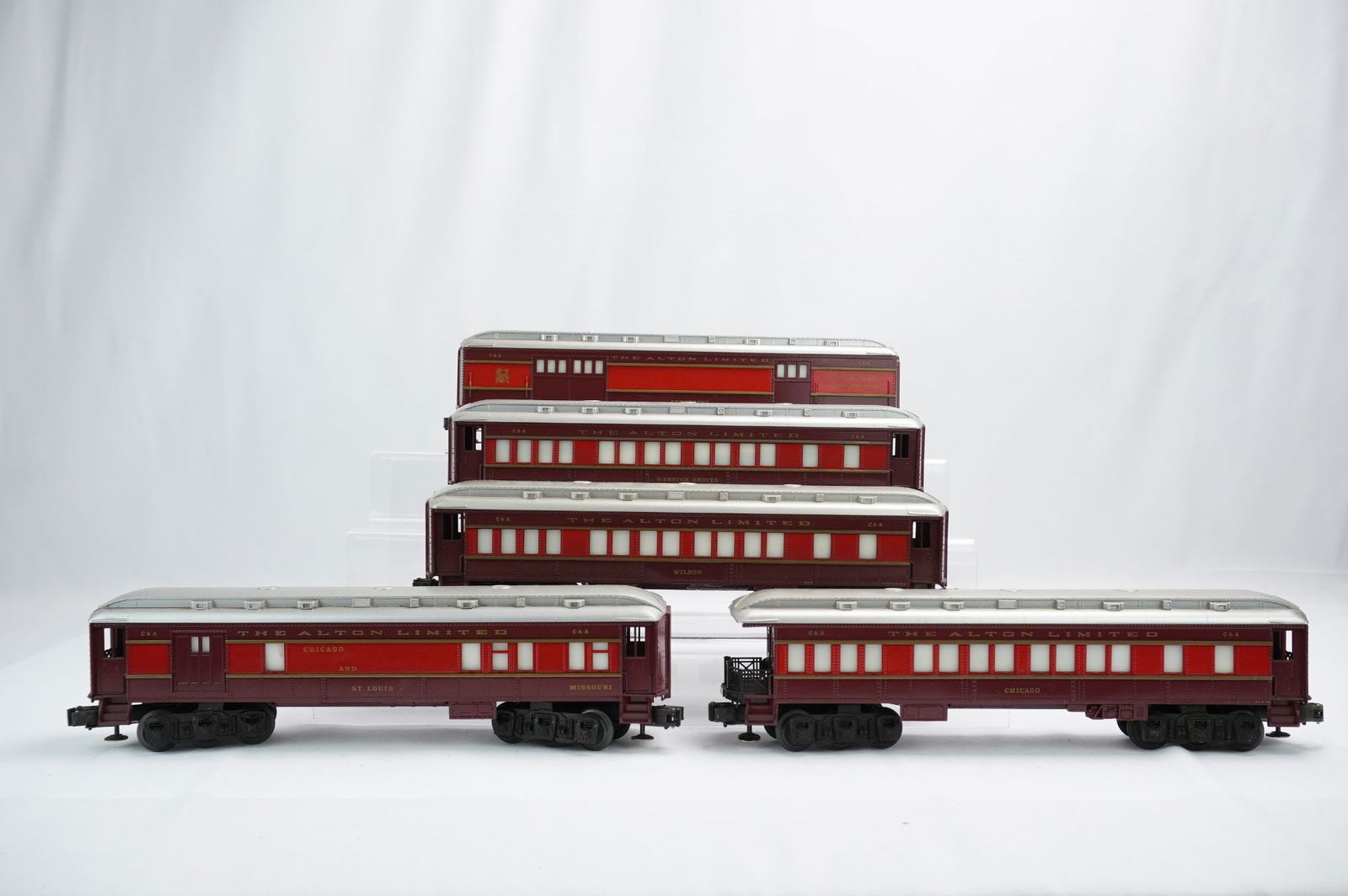 5pc Lionel O Gauge Chicago and Alton Alton Limited Cars (1 of 4)