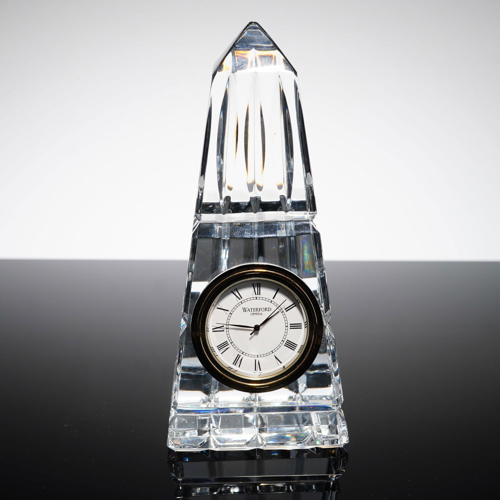 Waterford Crystal Table Clock, Obelisk (1 of 4)