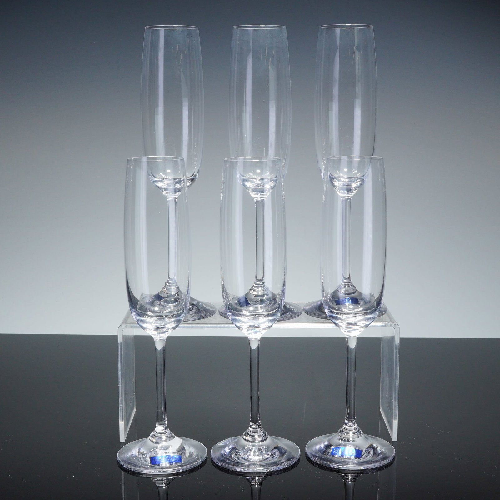 6pc Marquis by Waterford Crystal Champagne Flutes, Vintage (1 of 5)