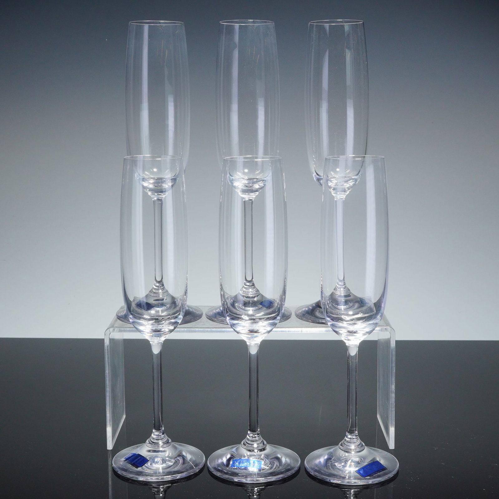 6pc Marquis by Waterford Crystal Champagne Flutes, Vintage (1 of 5)