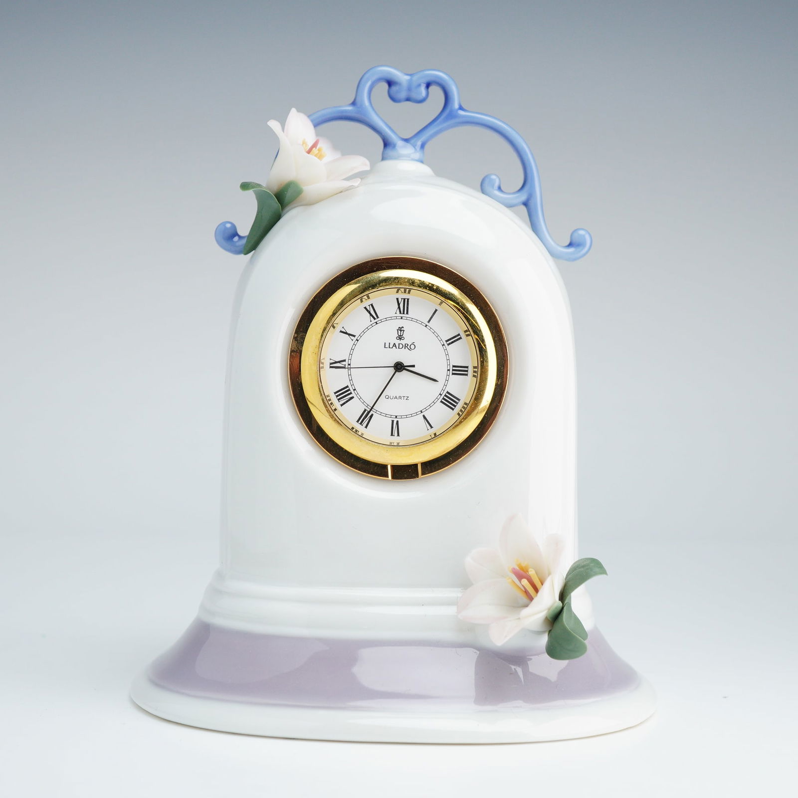 Lladro Porcelain Table Clock, White 01006601 (1 of 3)