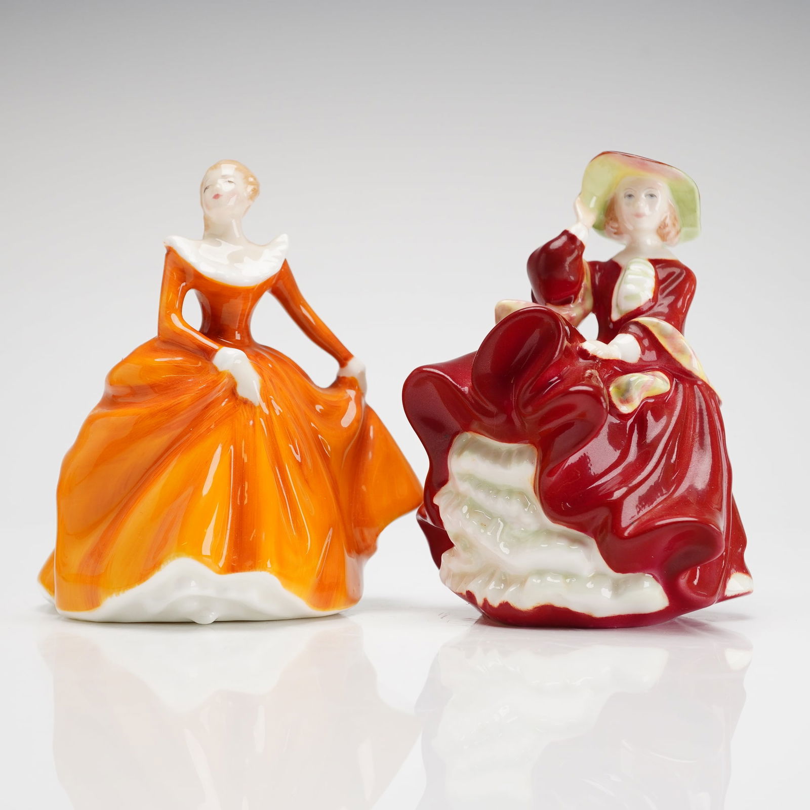 2 Royal Doulton Mini Figurines, Top O' The Hill HN3499 and Fragrance HN3220 (1 of 3)
