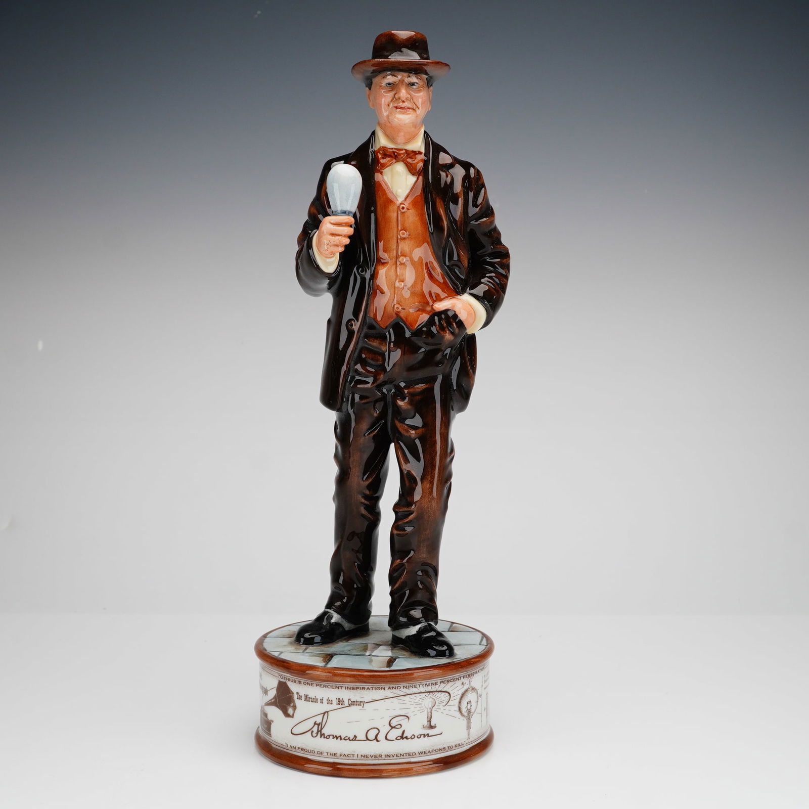 Royal Doulton Figurine, Thomas Edison HN5128, Signed (1 of 3)