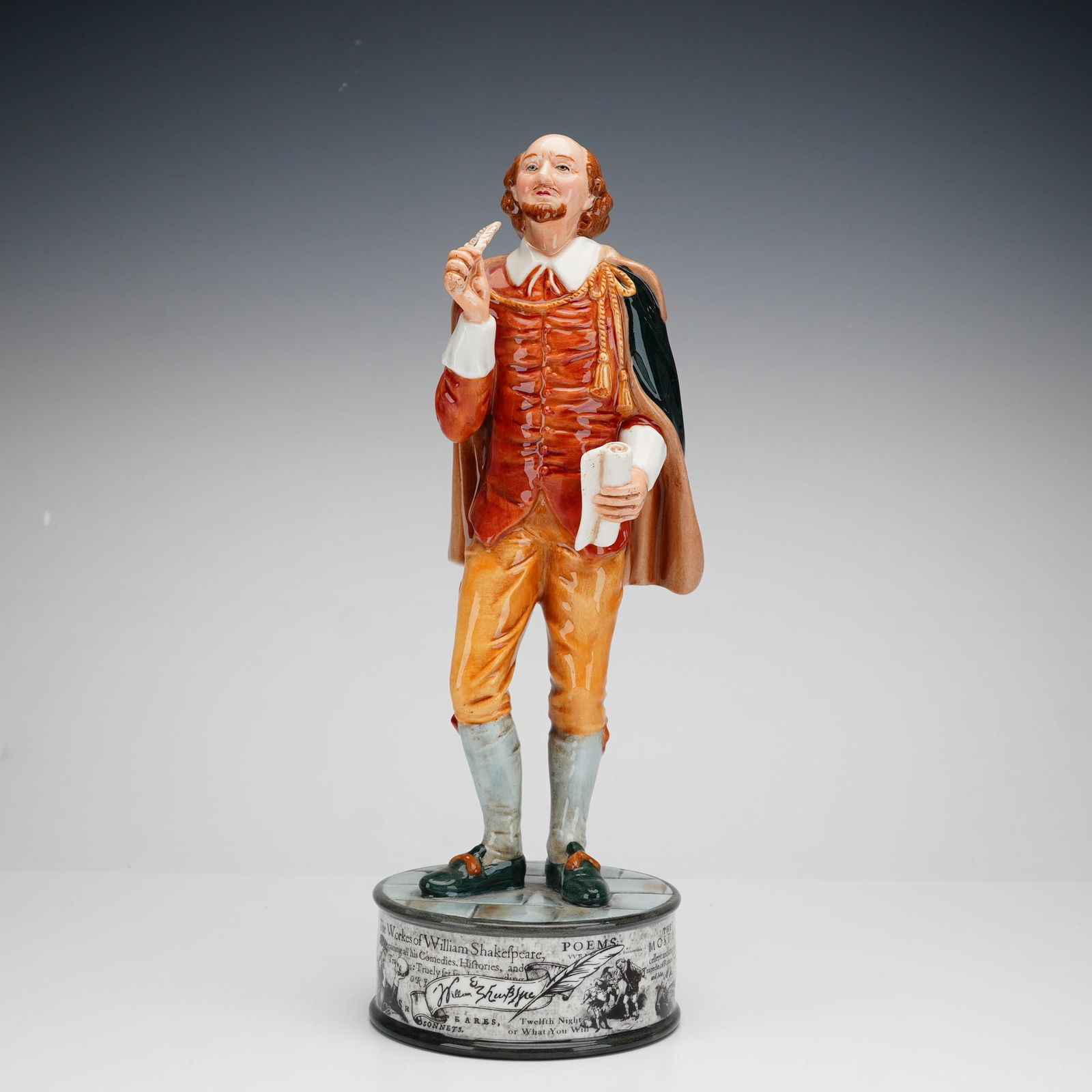 Royal Doulton Figurine, William Shakespeare HN5129, Signed (1 of 3)