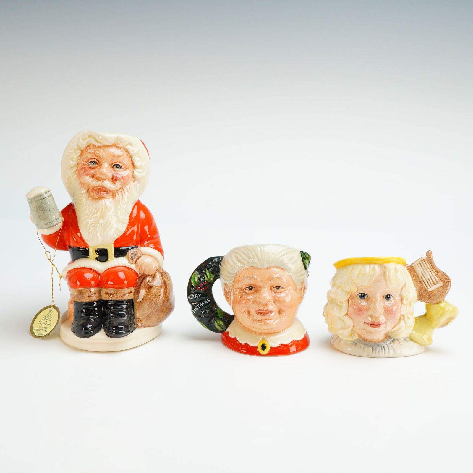 Three Royal Doulton Christmas Toby and Character Jugs, D6940, 6922 & 7051 (1 of 3)