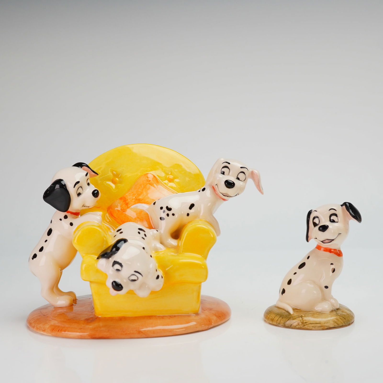 Two Royal Doulton Disney 101 Dalmatians Figurines, DM11 and DM08 (1 of 3)