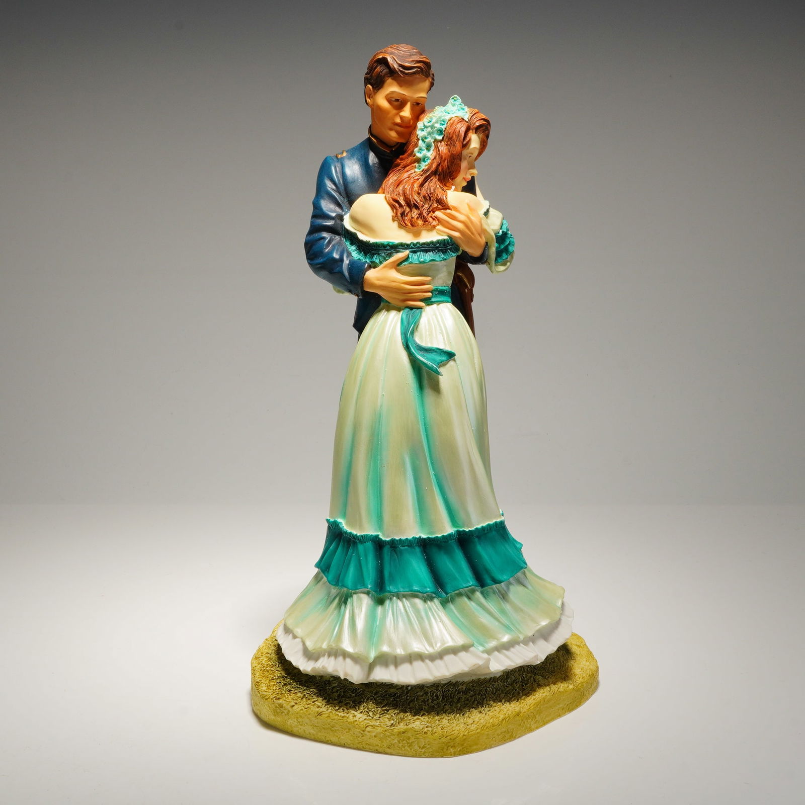 Royal Doulton Forever Yours Limited Edition Figurine TR6403: A Royal Doulton Limited Edition Figurine titled Forever Yours, model number TR6403, from the Triumphs of the Heart collection. The piece is a painted resin sculpture depicting a romantic embrace betwe