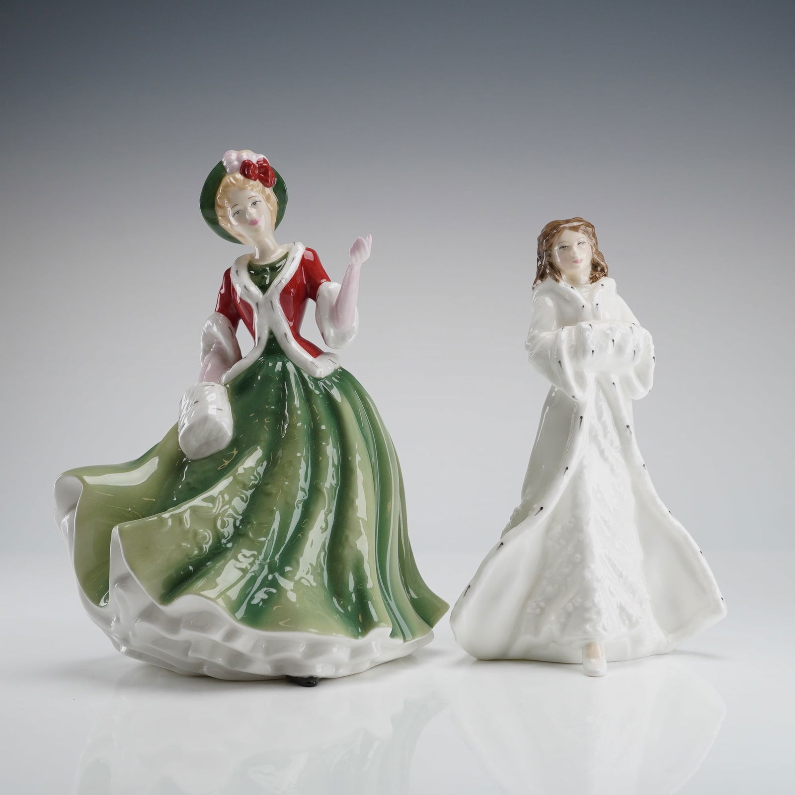 2pc Royal Doulton Figurines, Christmas Day, HN4757 & HN4062 (1 of 3)