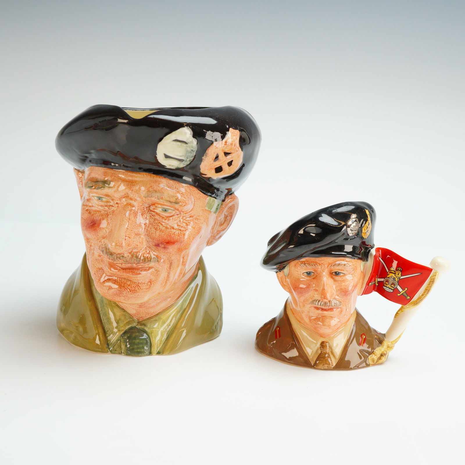 Two Royal Doulton Large Toby and Small Character Jugs, D6202 and D6850 (1 of 3)