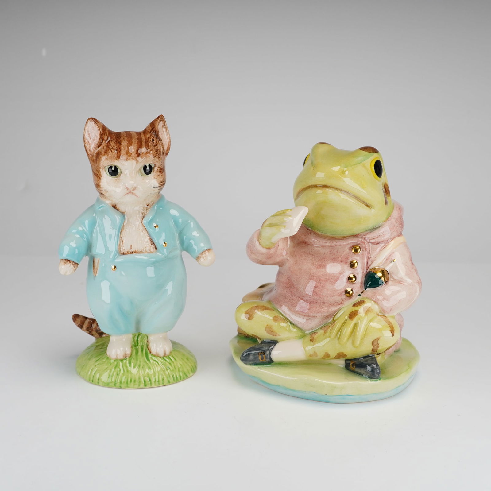 2pc Beswick Beatrix Potter Figurines, Fisher and Tom Kitten (1 of 3)