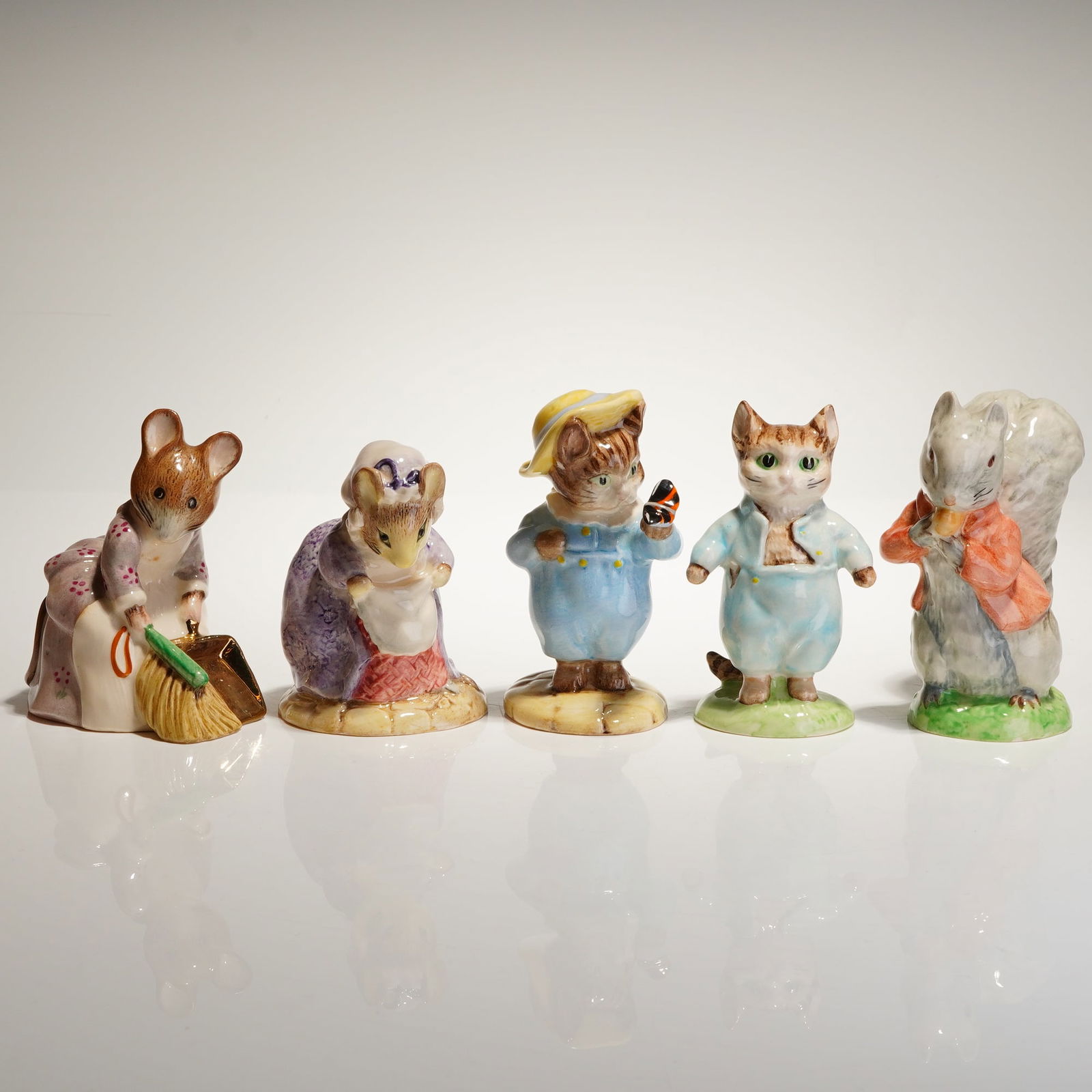 5pc Beatrix Potter Ceramic Figurines by Beswick and Royal Albert (1 of 3)