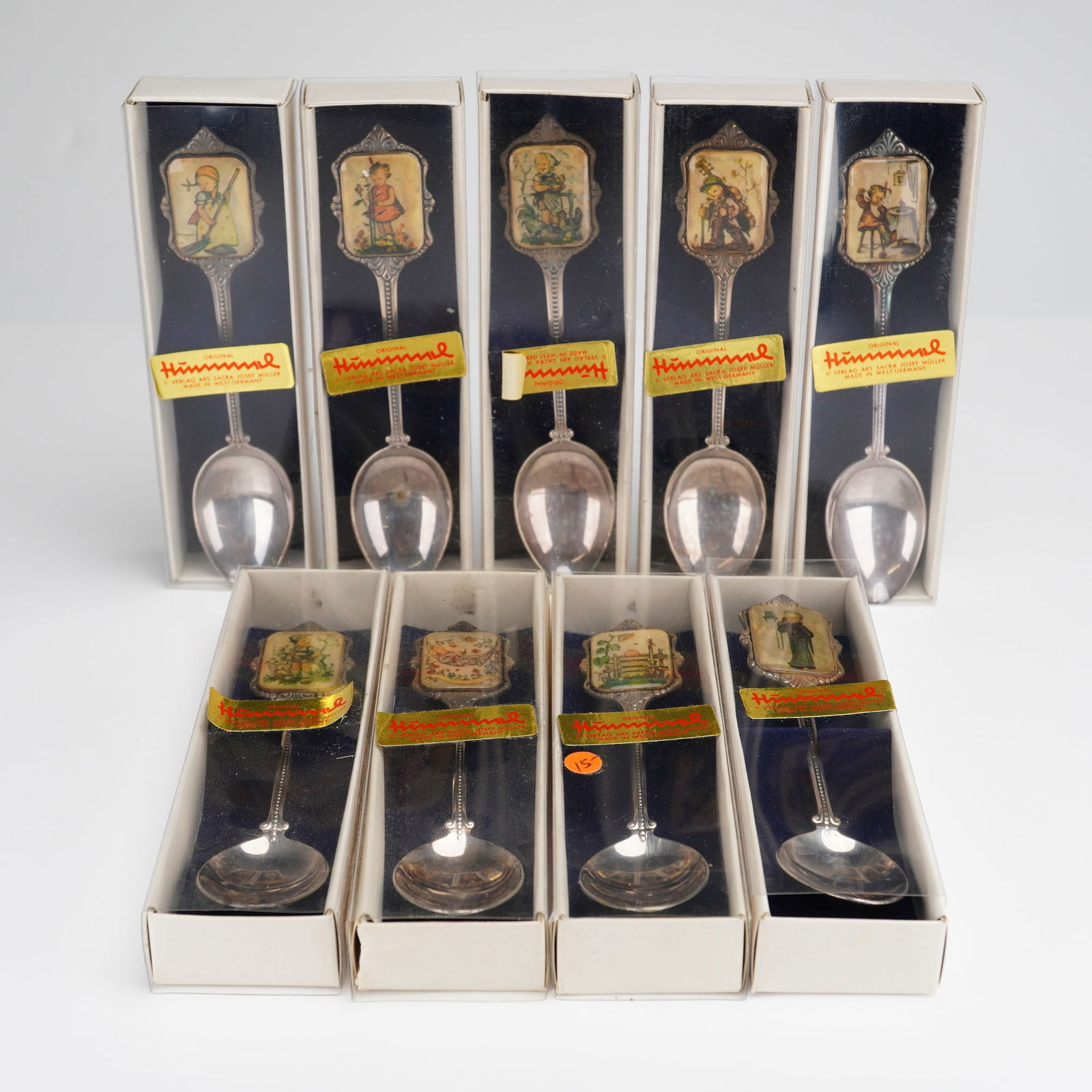 9pc Goebel Hummel ARS Edition Silver Plated Souvenir Spoons (1 of 4)