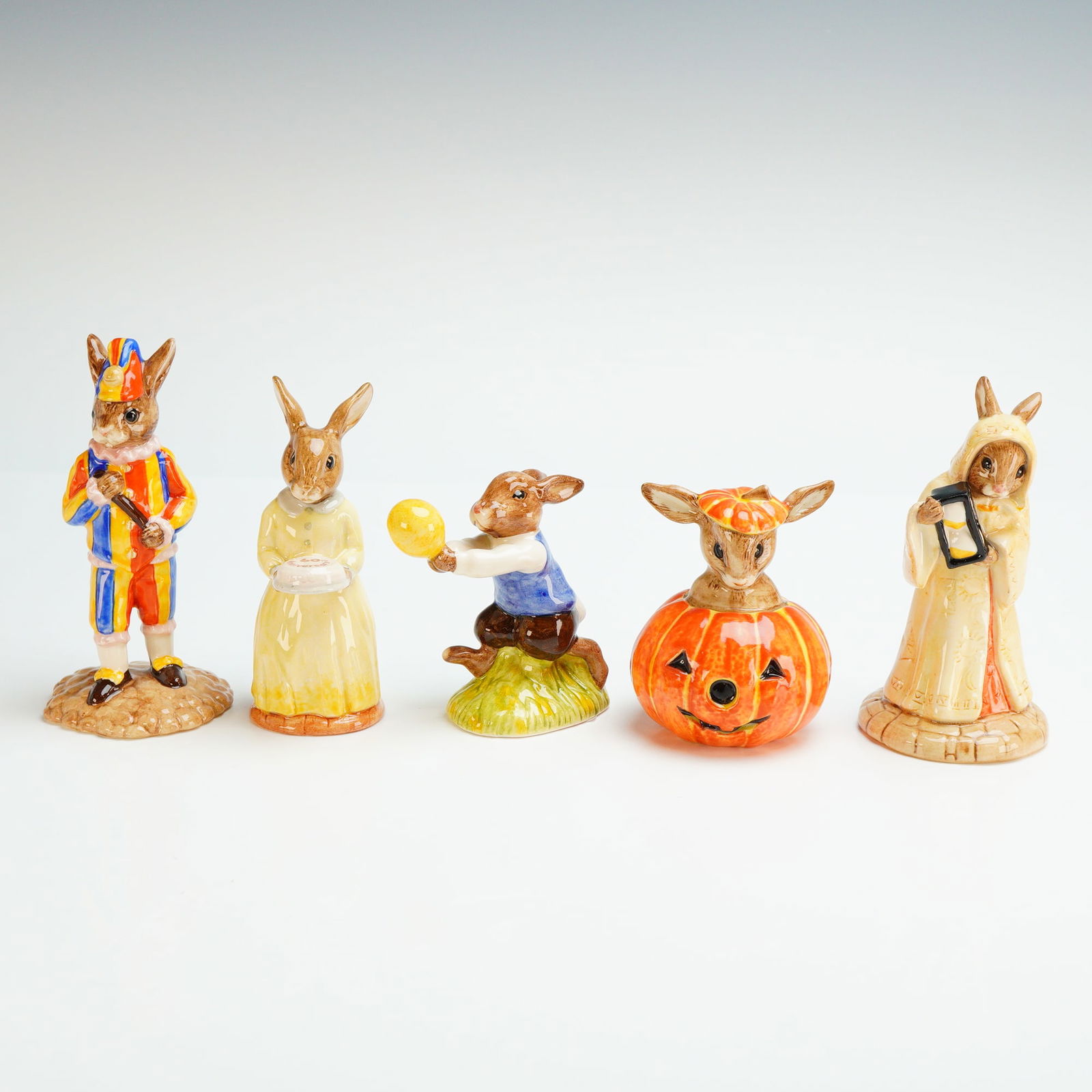 Set of Five Royal Doulton Bunnykins Figurines - DB 137,132, 234, 74, & 229 (1 of 3)