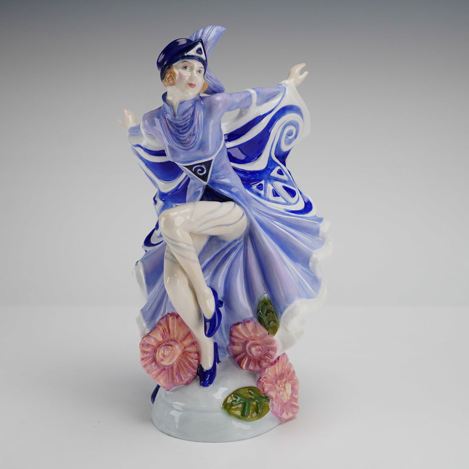 Royal Doulton Butterfly Ladies Limited Edition Figurine, Holly Blue HN4847: A Royal Doulton bone china figurine titled Holly Blue, model number HN4847, from the Prestige Butterfly Ladies collection. The piece was modeled by Valerie Annand with decorative design by Tom Mason.