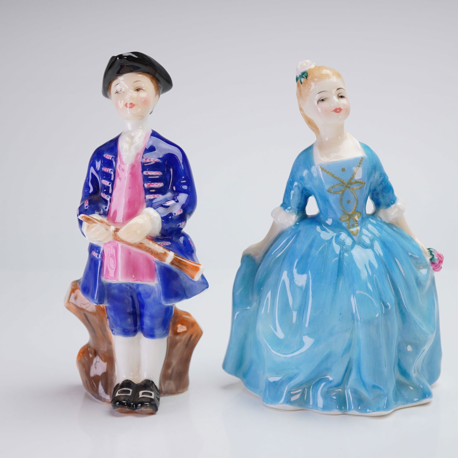 2pc Royal Doulton Figurines, Boy HN2183 and Child HN2154 from Williamsburg (1 of 3)