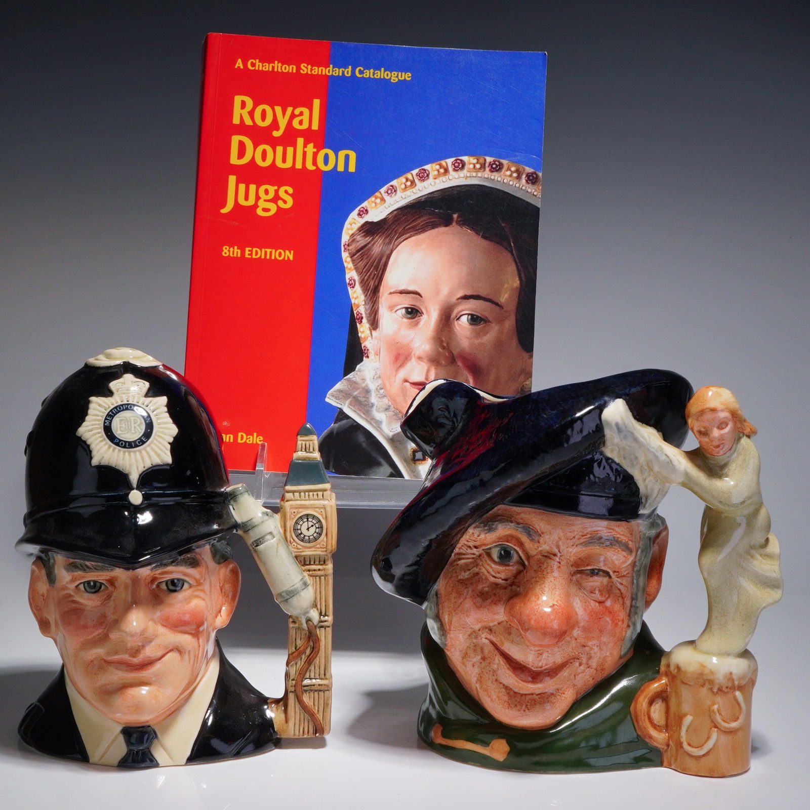 3pc Royal Doulton Large Character Jugs with Reference Book (1 of 5)