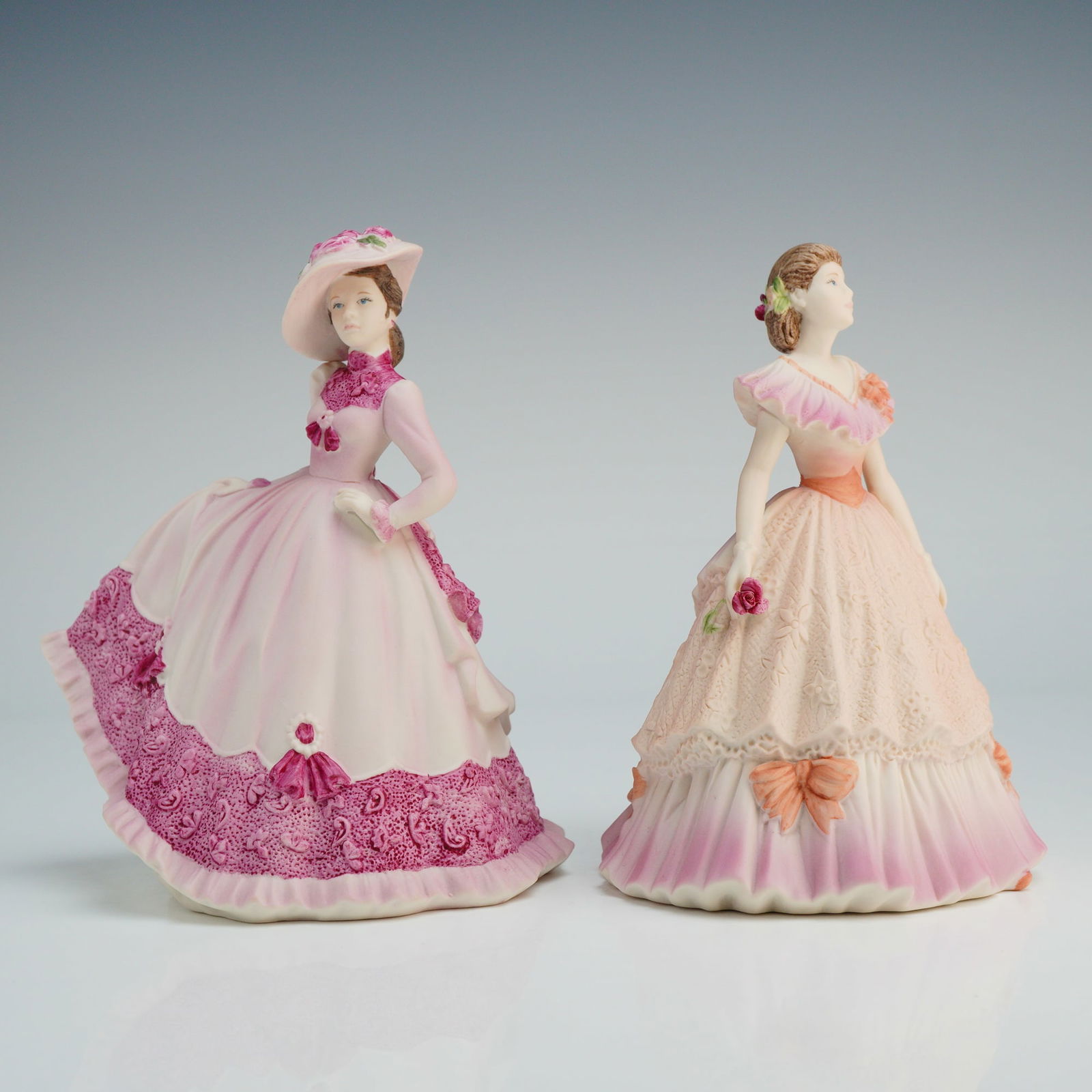 2pc Coalport Beau Monde Porcelain Figurines, Rachel and Jill (1 of 4)