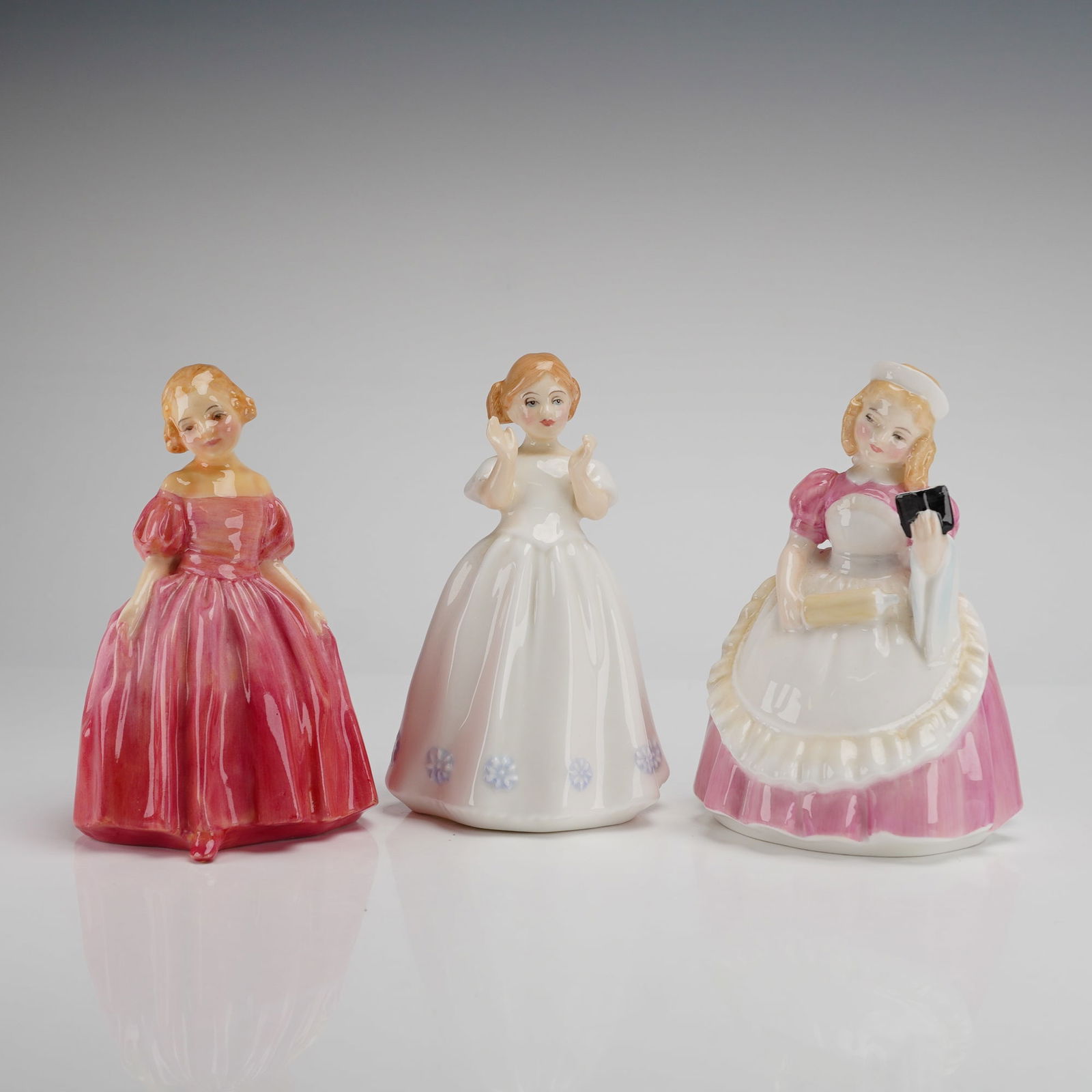3pc Royal Doulton Porcelain Figurines, Marie, Catherine and Cookie (1 of 3)