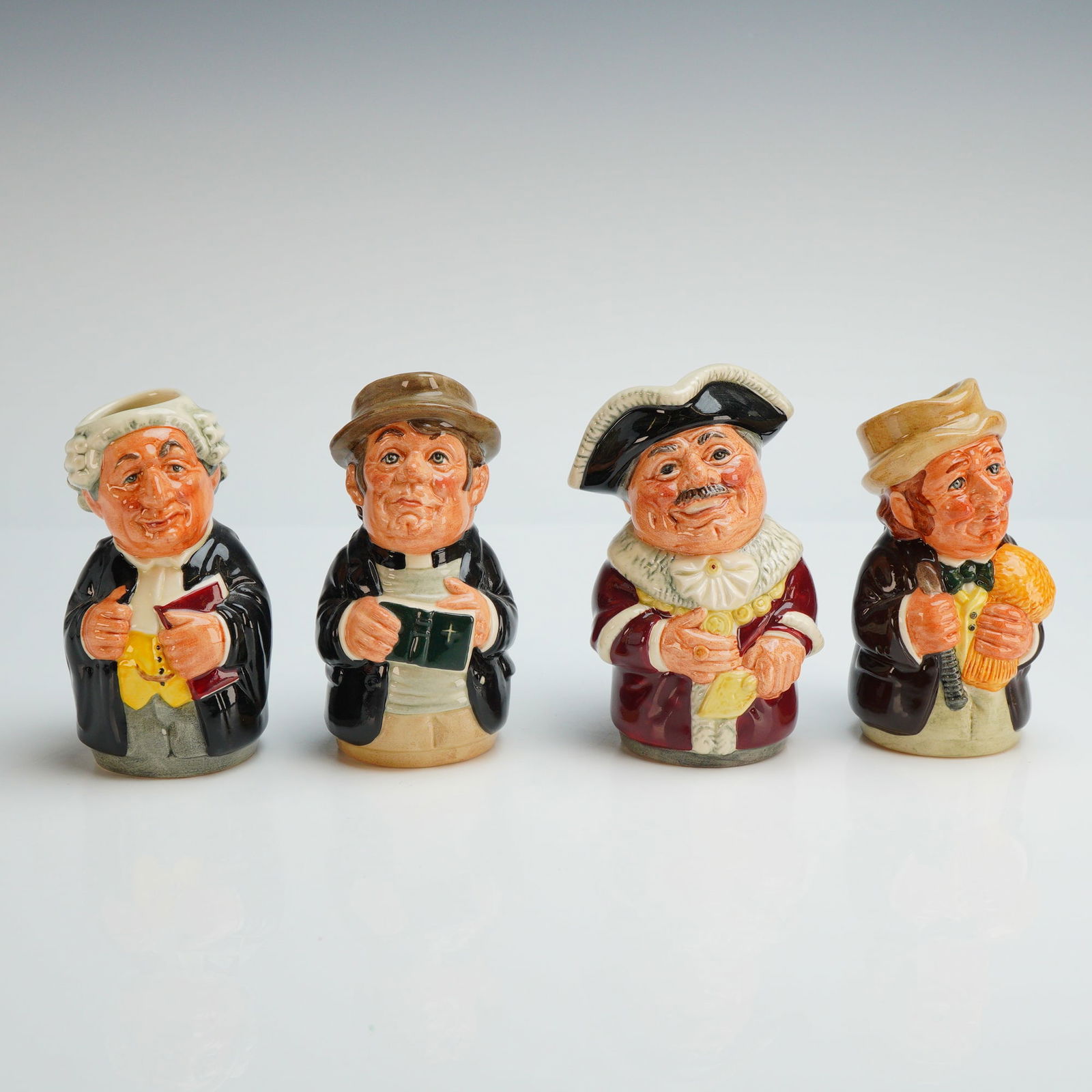 4pc Royal Doulton Doultonville Toby Jugs, D6699, 6701, 6702 & 6766 (1 of 3)