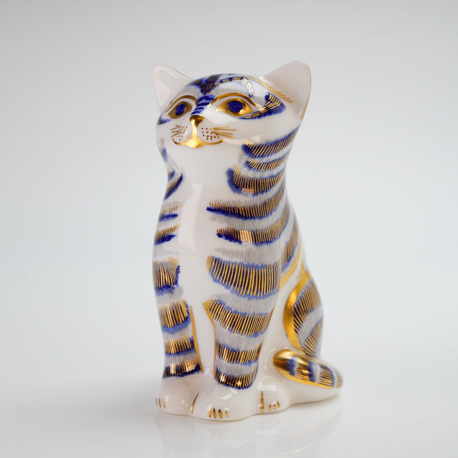 Royal Crown Derby Paperweight Grey Kitten (1 of 5)