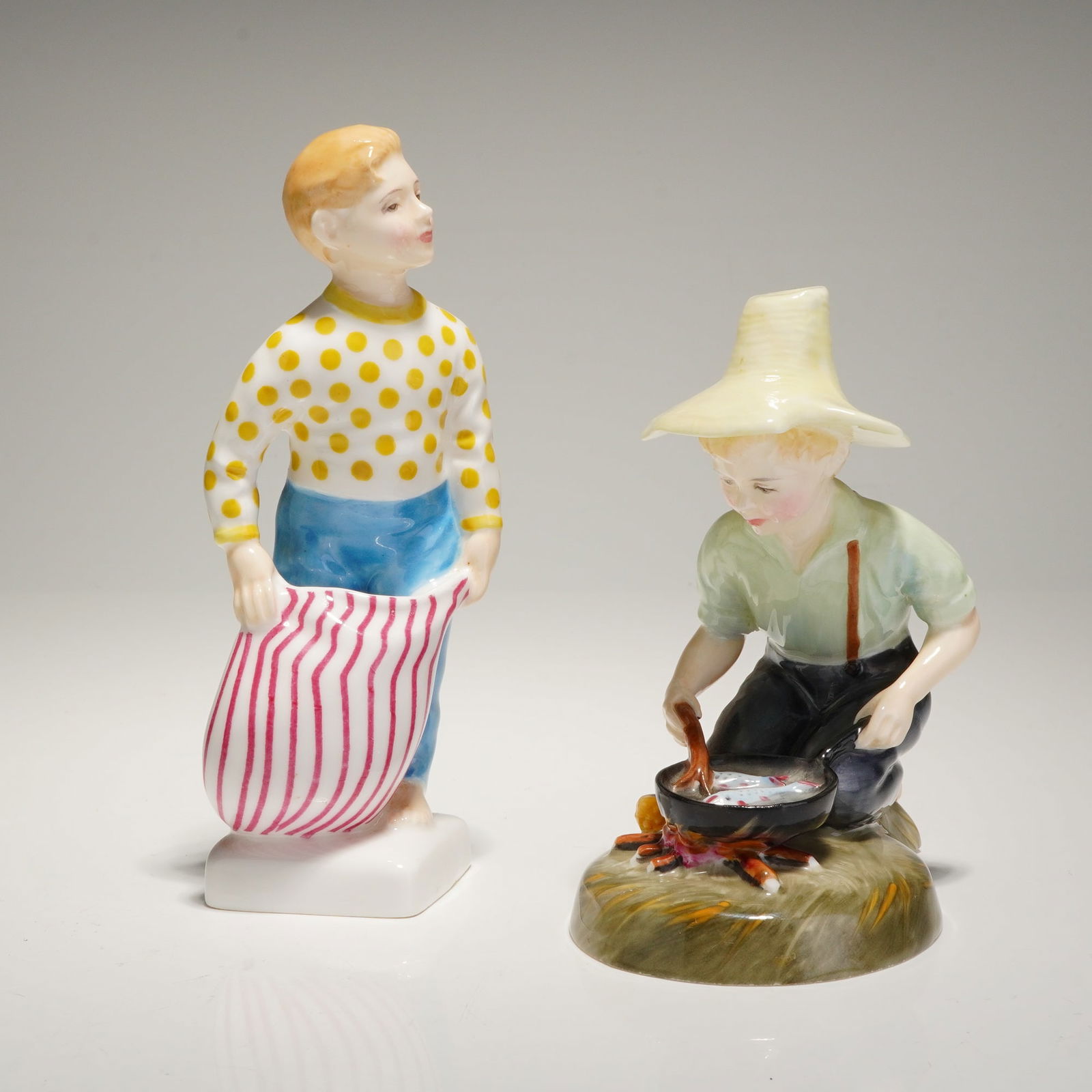 2pc Royal Doulton Figurines Lights Out (HN2262) and River Boy (HN2128) (1 of 3)