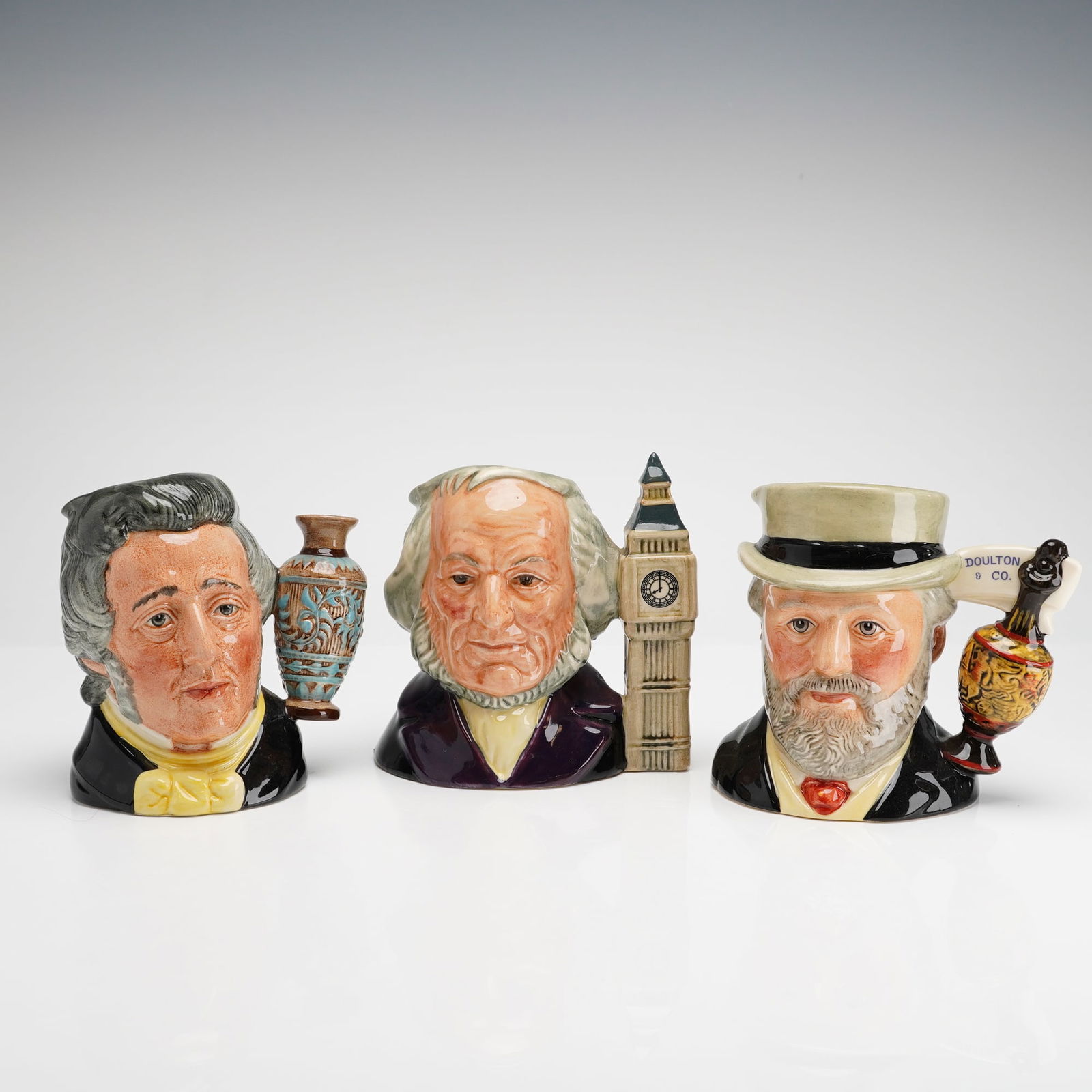 3pc Royal Doulton Small Character Jugs, D7057, D6703, and D6656 (1 of 3)