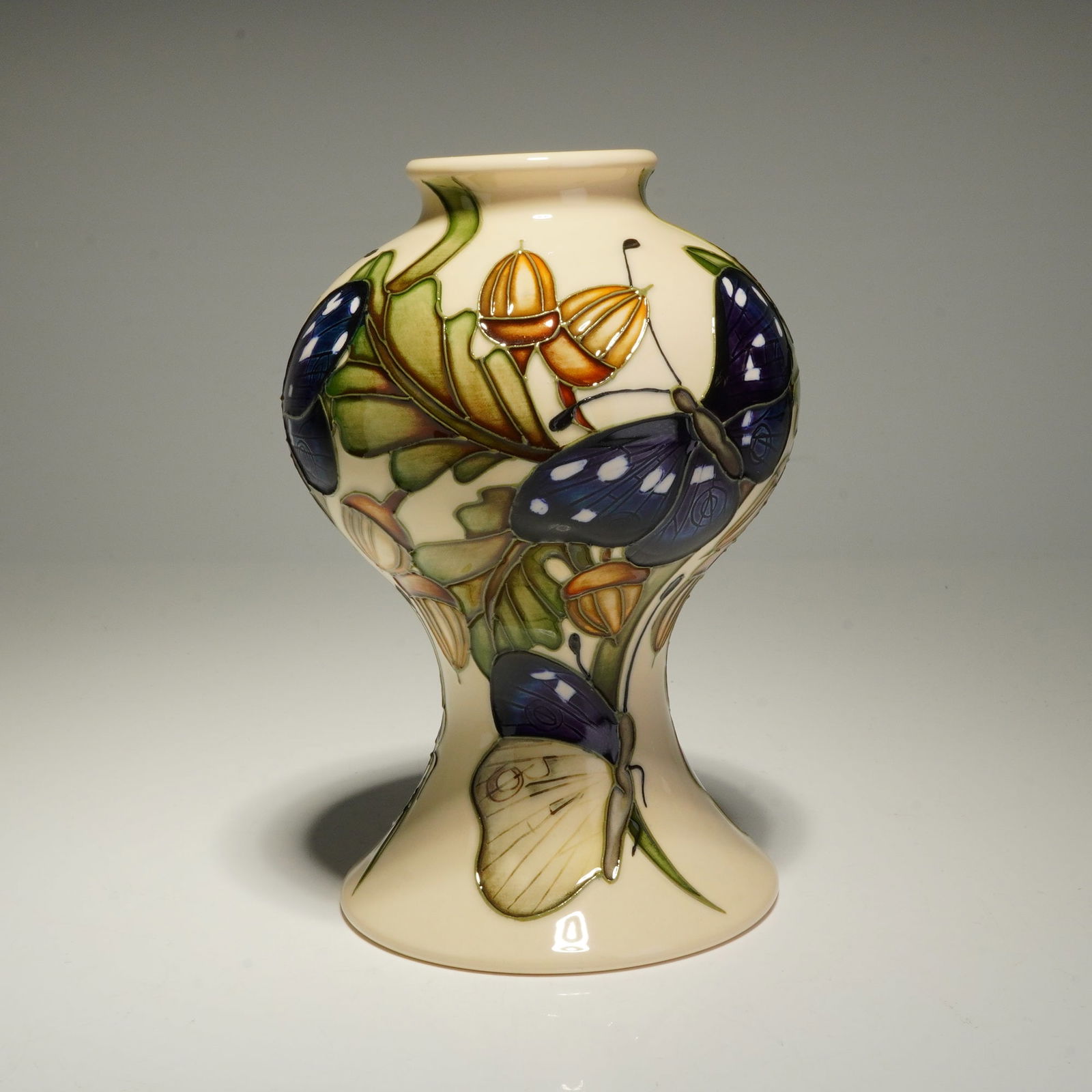 Signed Moorcroft Purple Emperor Vase, Emma Bossons Butterfly Collection (1 of 6)