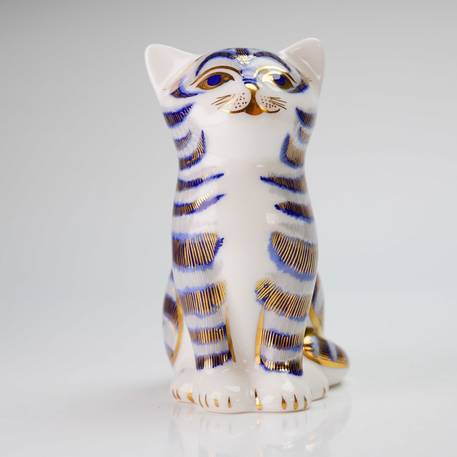 Royal Crown Derby Paperweight Grey Kitten (1 of 4)