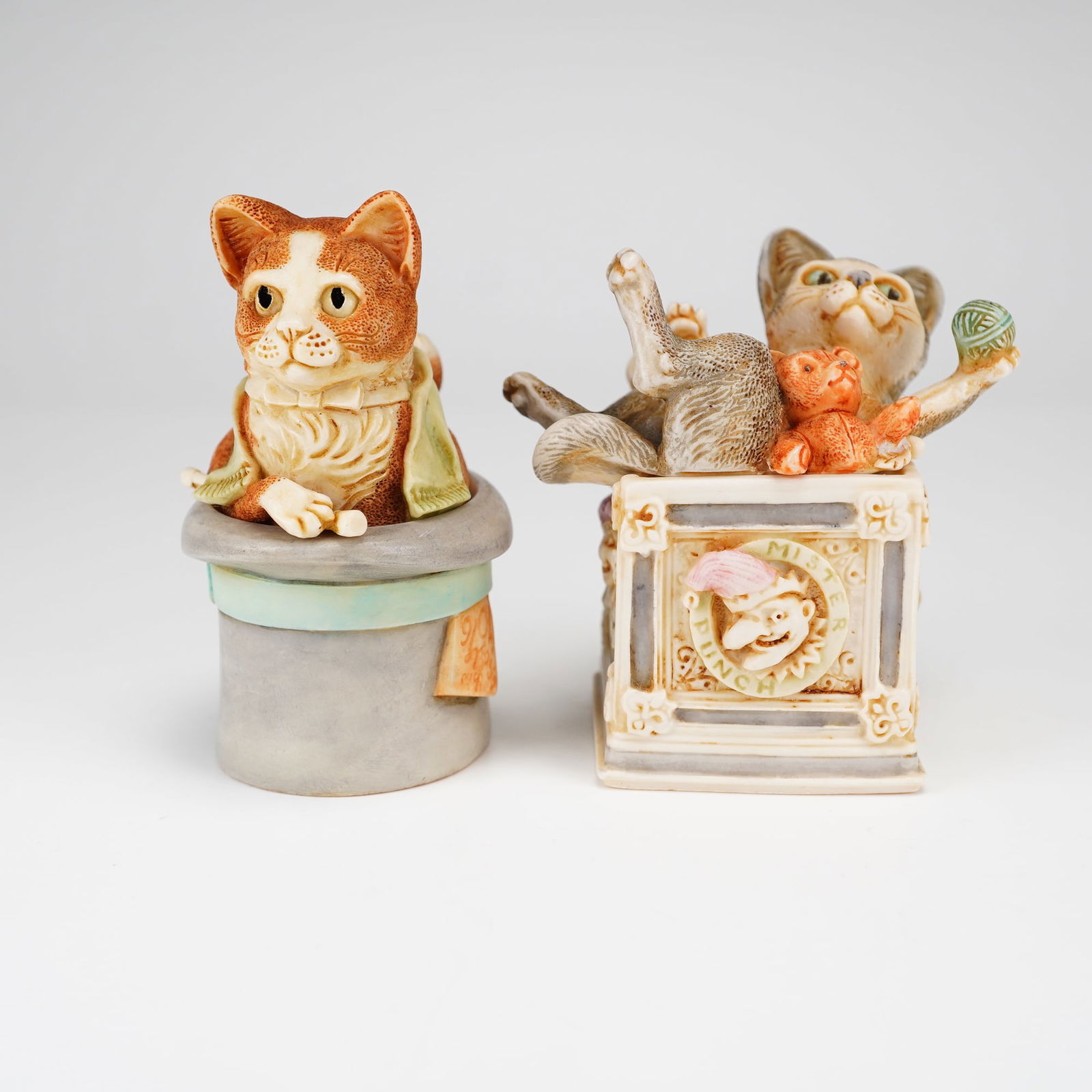 Two Harmony Kingdom Box Figurines, Courtenay & Cherubini (1 of 4)