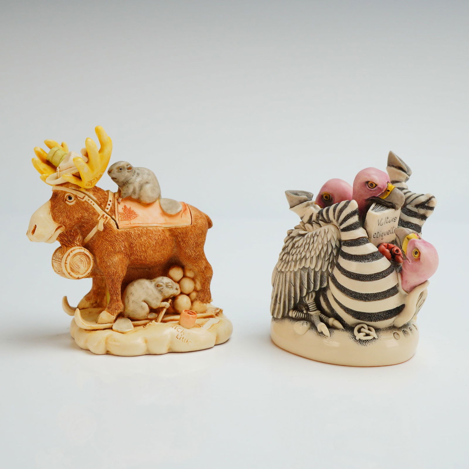 2pc Harmony Kingdom Box Figurines, Bum Wrap & Beer Nuts (1 of 4)