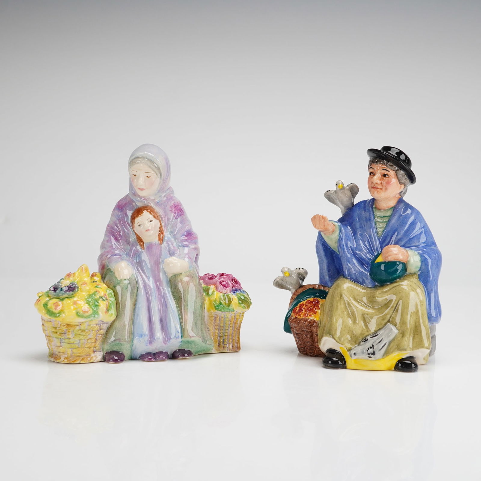 2pc Royal Doulton Limited Figurines Grannys Heritage and Tuppence a Bag (1 of 4)