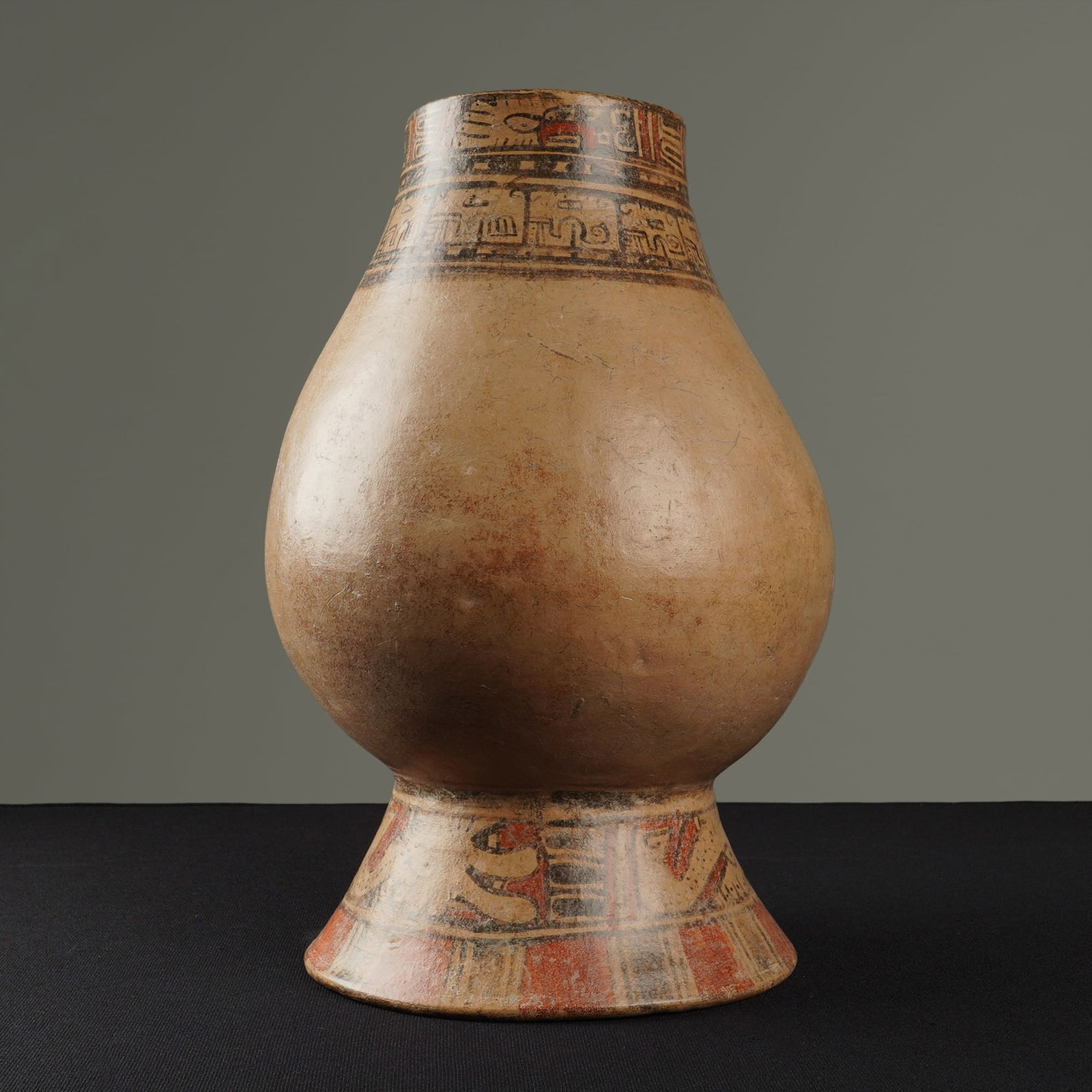Costa Rican Nicoya Polychrome Pedestal Vase (1 of 5)