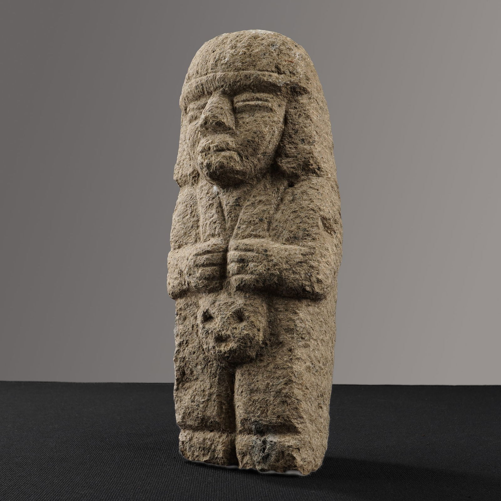 Pre-Columbian Carved Volcanic Rock Figure (1 of 5)