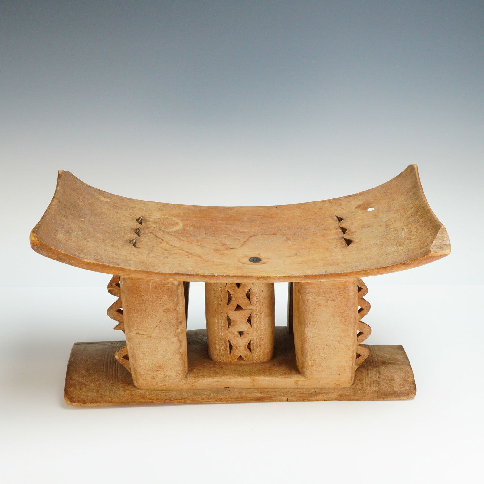 Ghanaian Carved Wooden Chief's Stool from the Ashanti People (1 of 4)