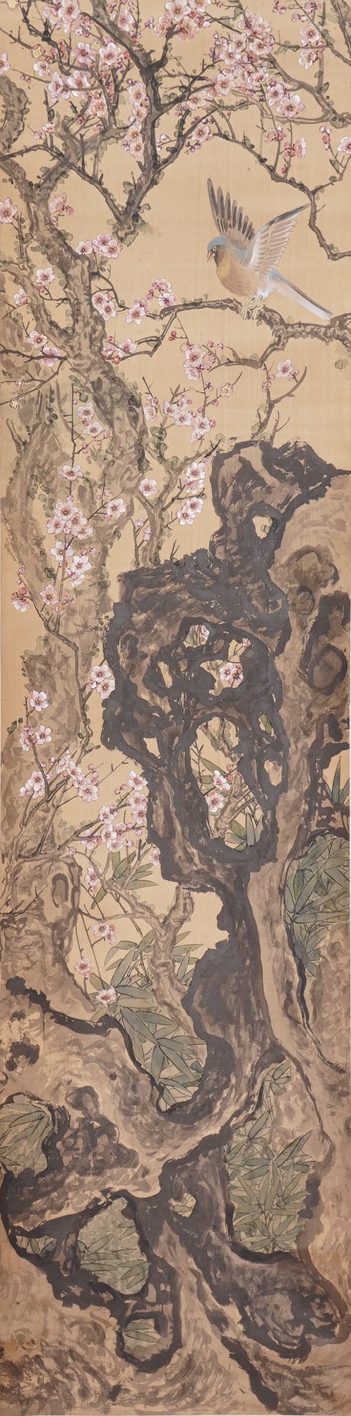 Chinese Ink, Watercolor, and Gold Accents on Paper Hanging Scroll (1 of 7)