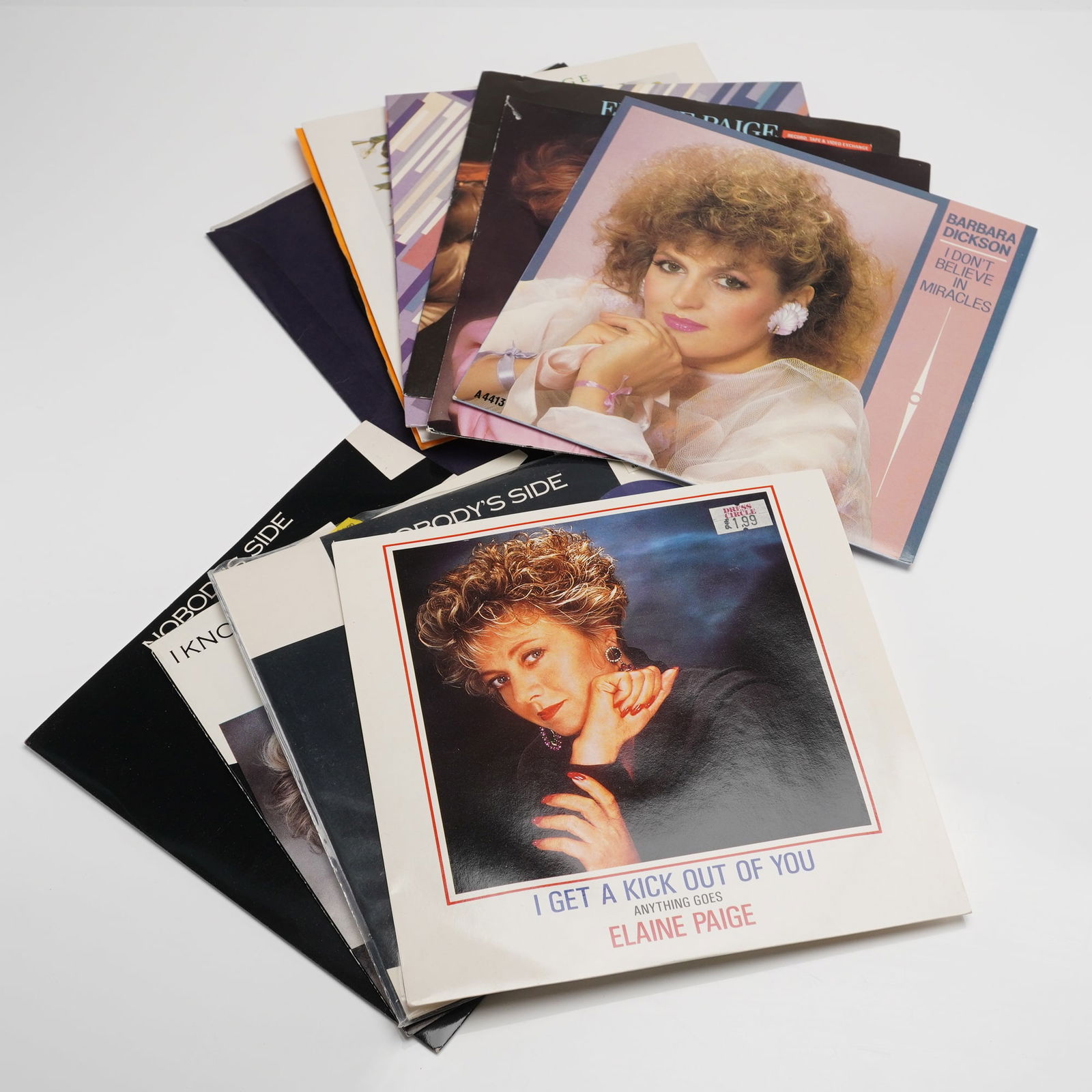 12 Vinyl Singles 45 RPM Elaine Paige & Barbara Dickson (1 of 4)