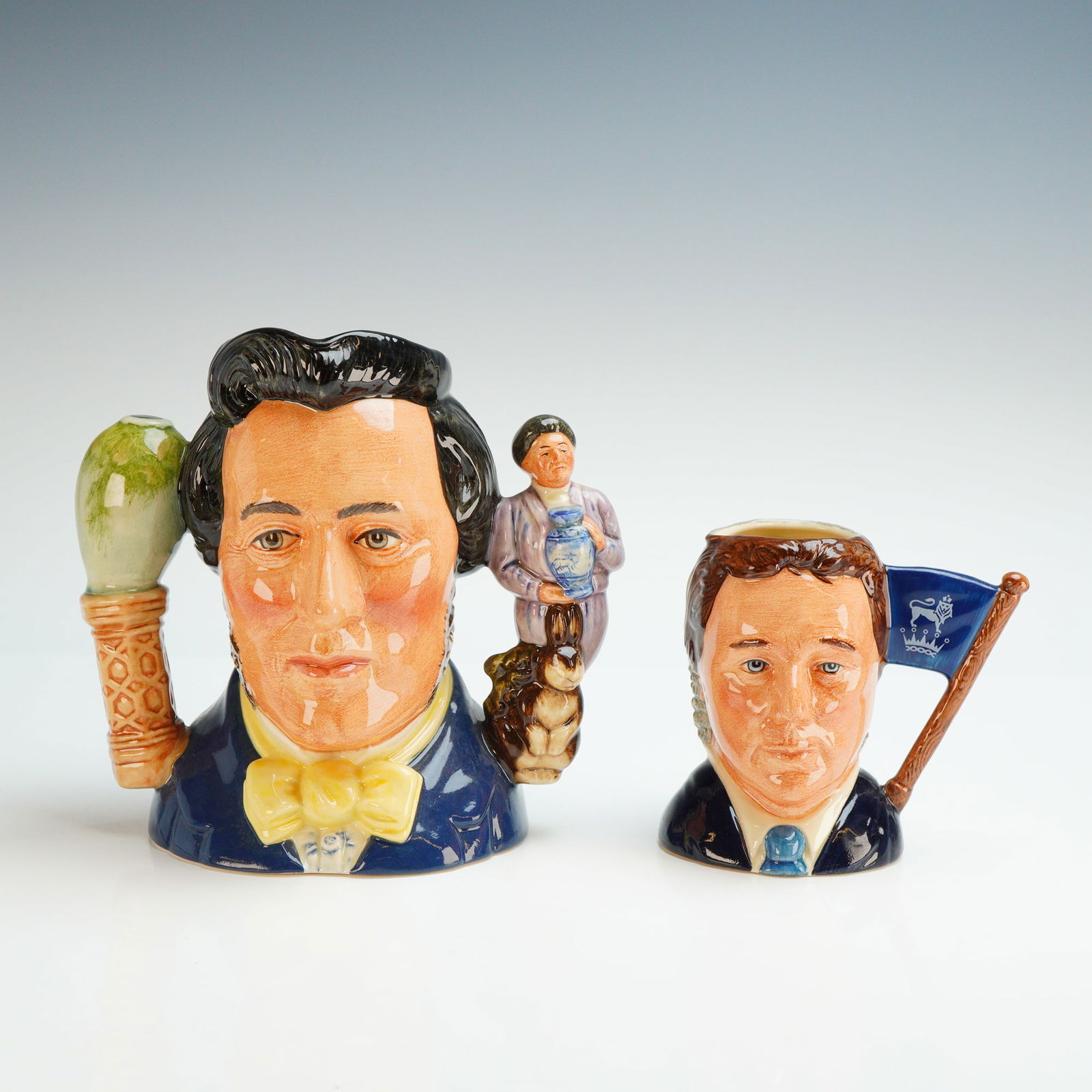 2pc Royal Doulton Character Jugs, D6921 & 7054 (1 of 3)