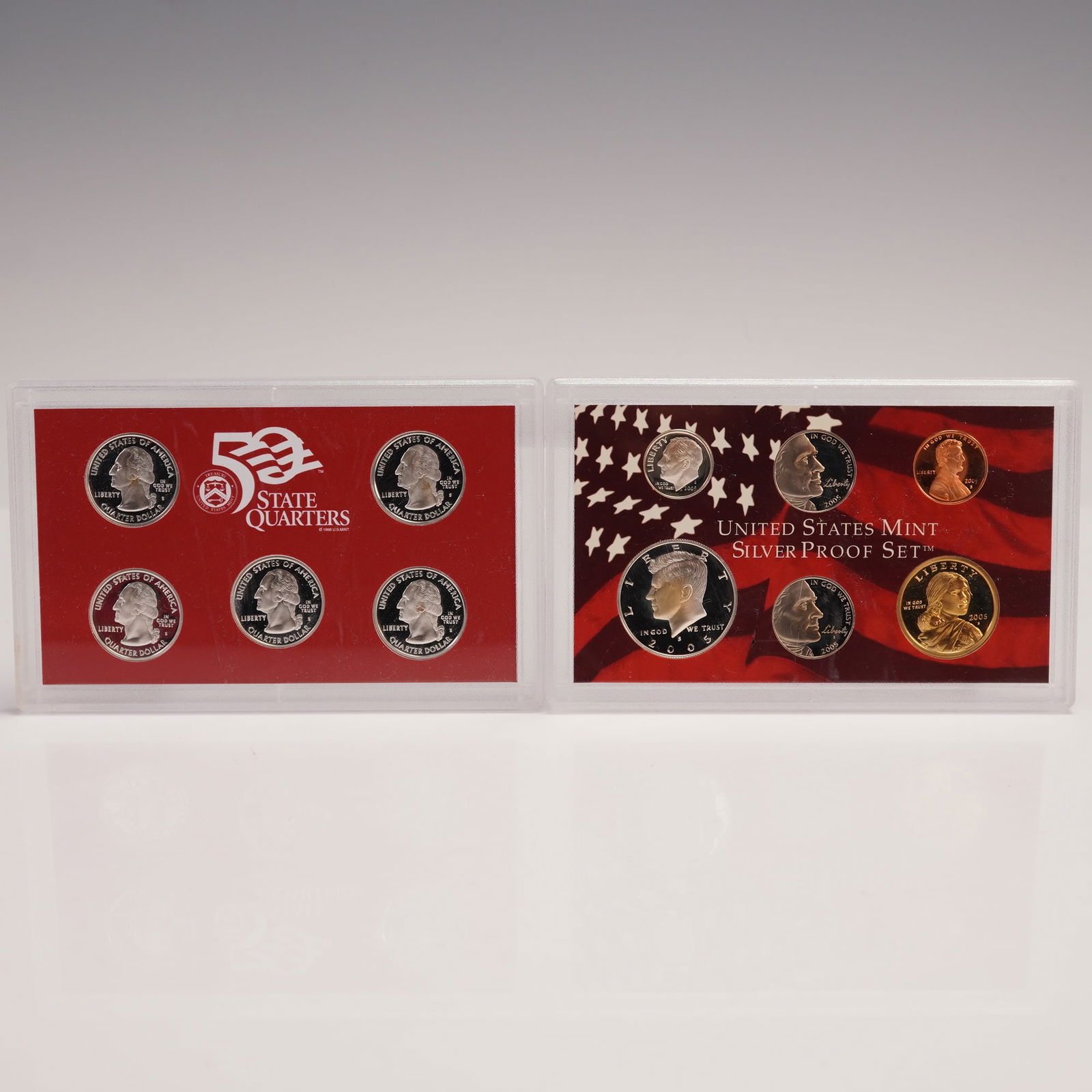 2pc 2005-S United States Mint Silver Proof Set (1 of 2)