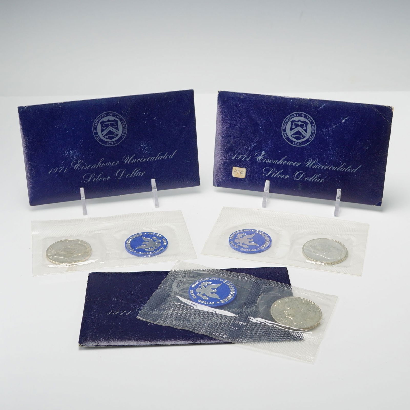 3pc 1971 Eisenhower Uncirculated Silver Dollars (1 of 5)