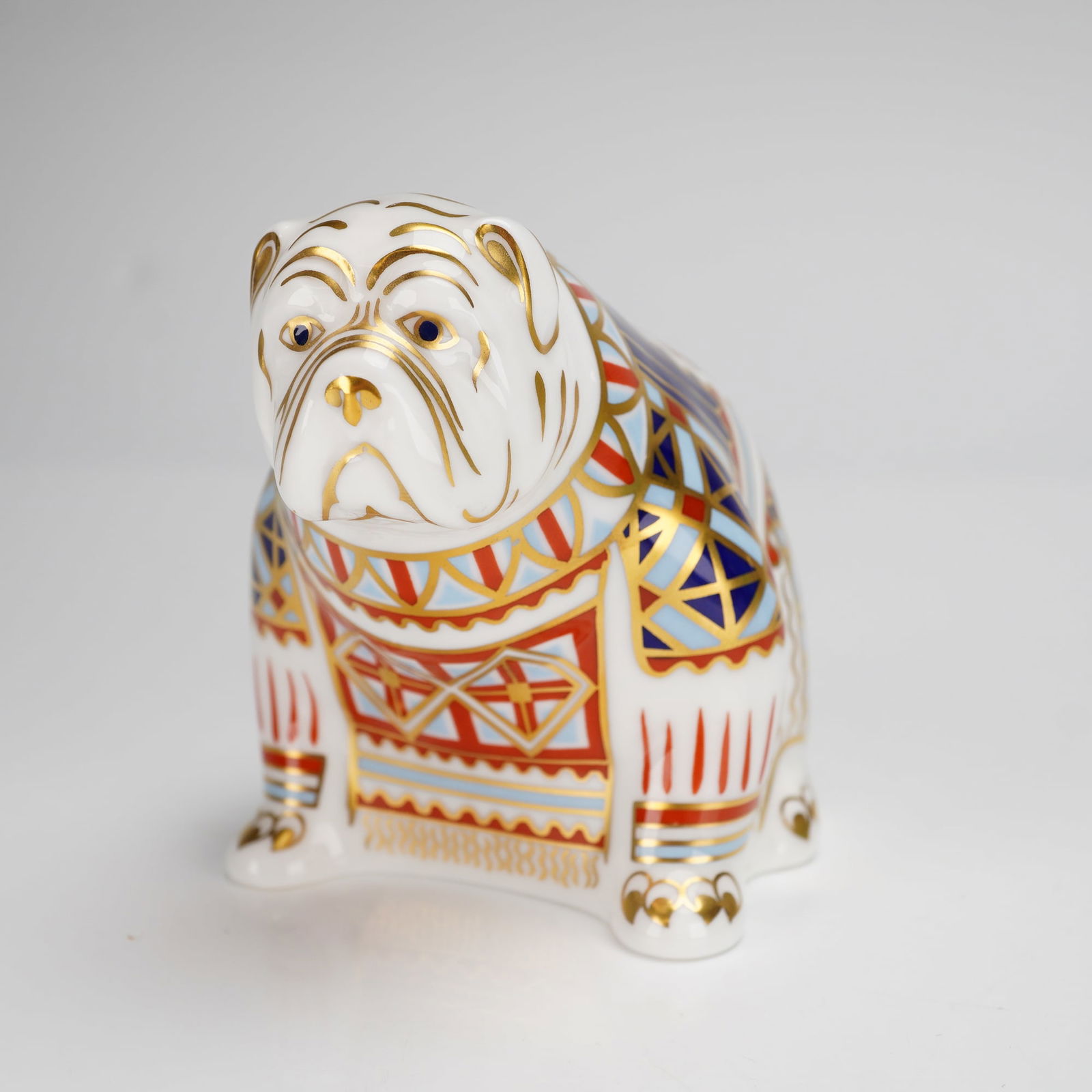 Royal Crown Derby Bone China Imari Bulldog Paperweight (1 of 3)