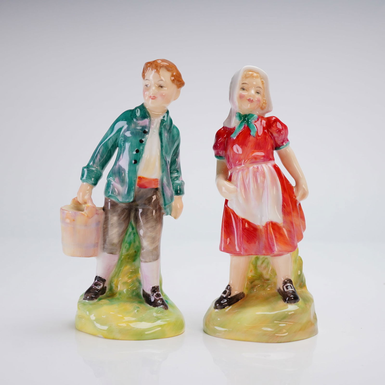 Pair of Royal Doulton Figurines, Jack HN2060 and Jill HN2061 (1 of 3)