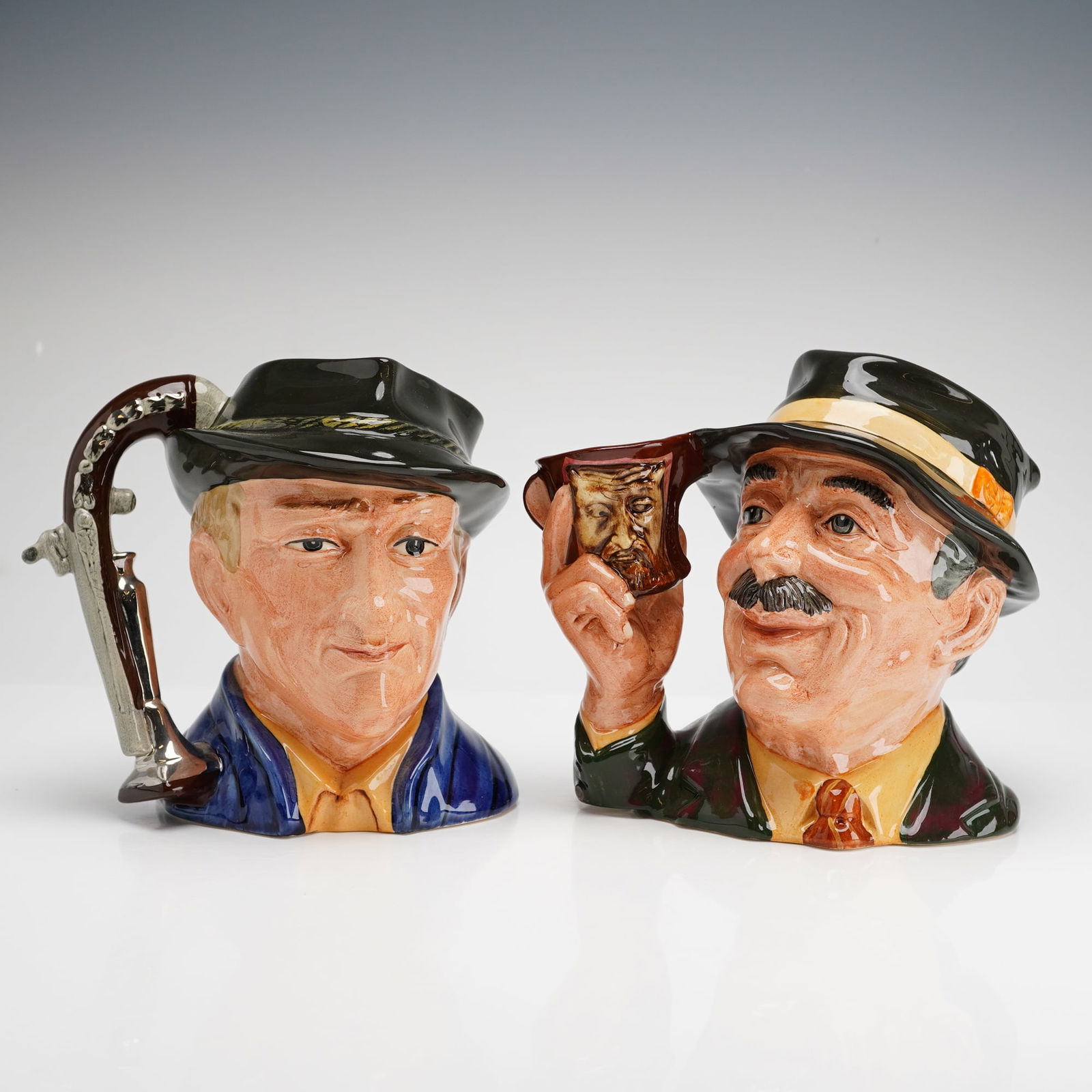 2pc Royal Doulton Large Character Jugs The Collector & The Antique Dealer (1 of 4)